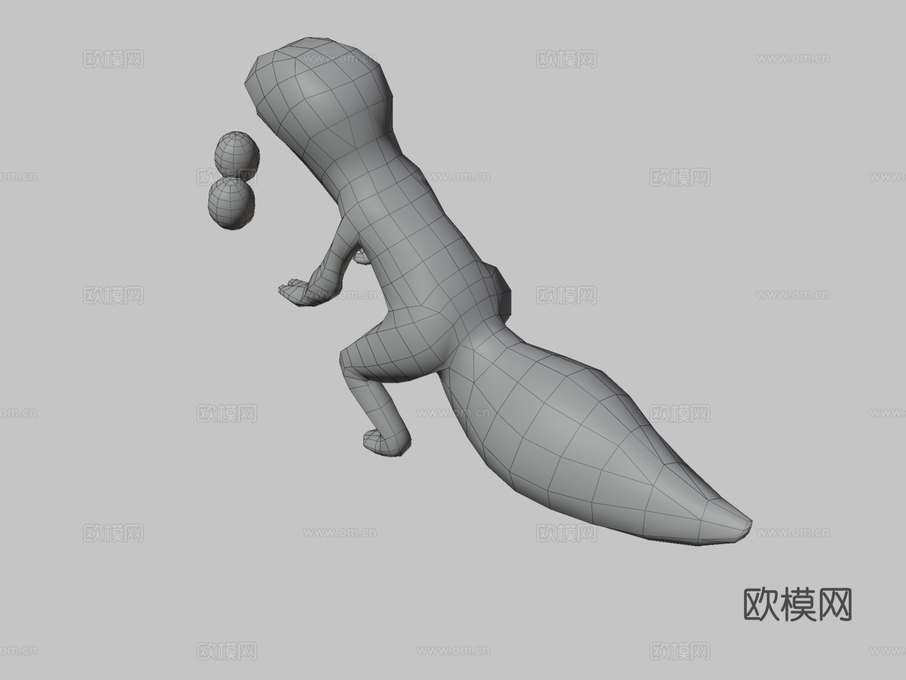 害羞豹猎手手绘su模型