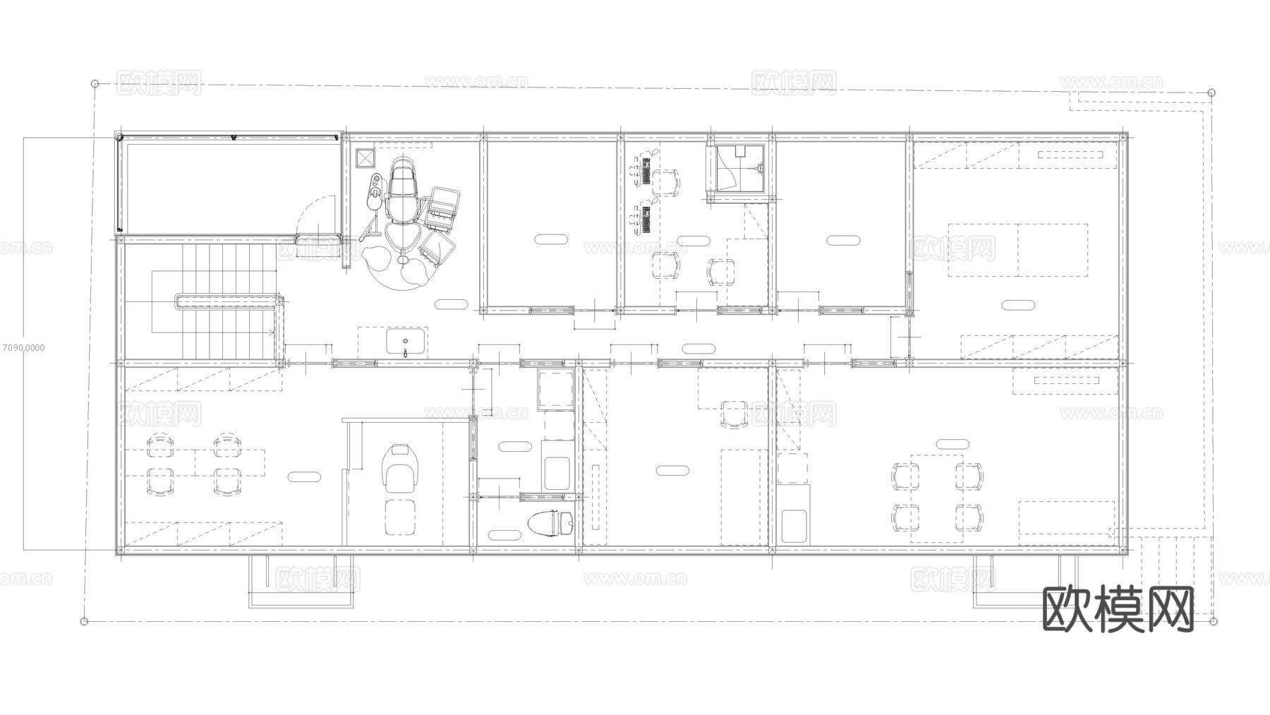 牙科诊所平面 口腔医院诊所平面图cad施工图cad施工图