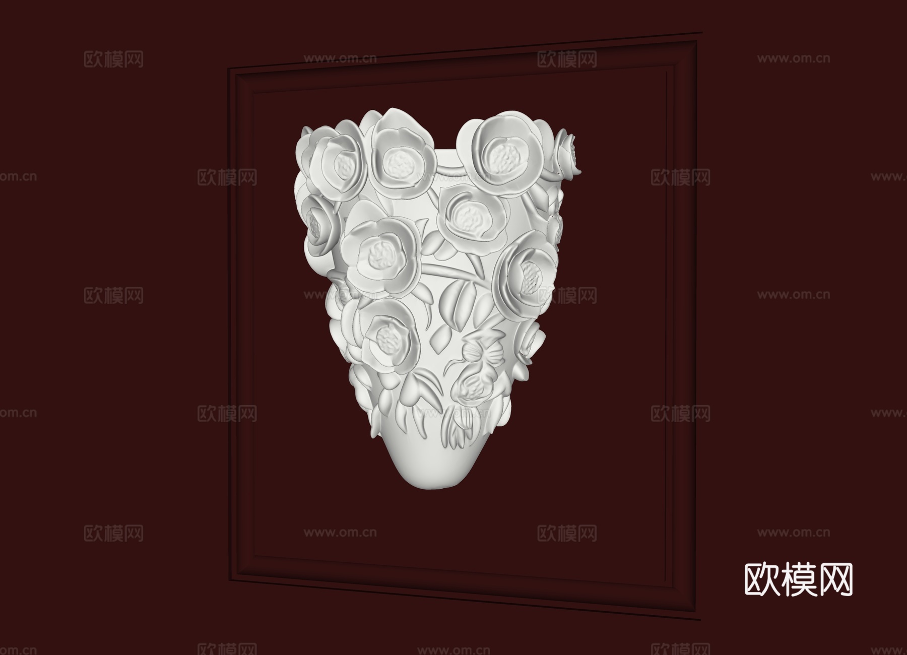 法式石膏壁灯su模型下载（渲染图2）