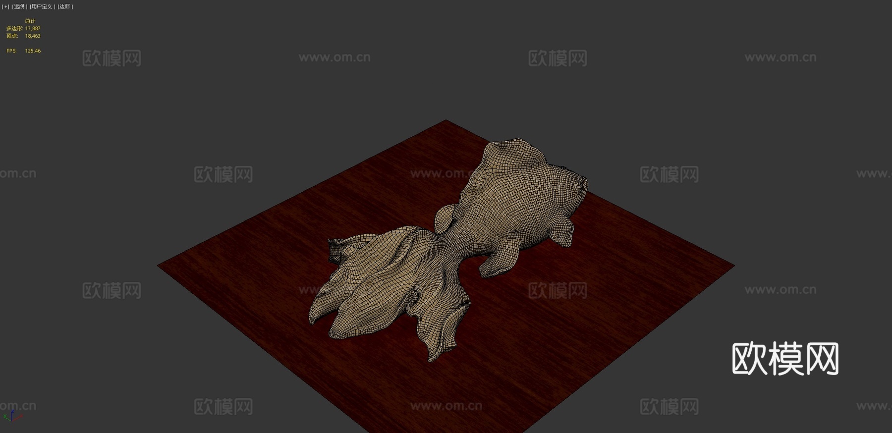 鱼4K烘焙材质测试su模型