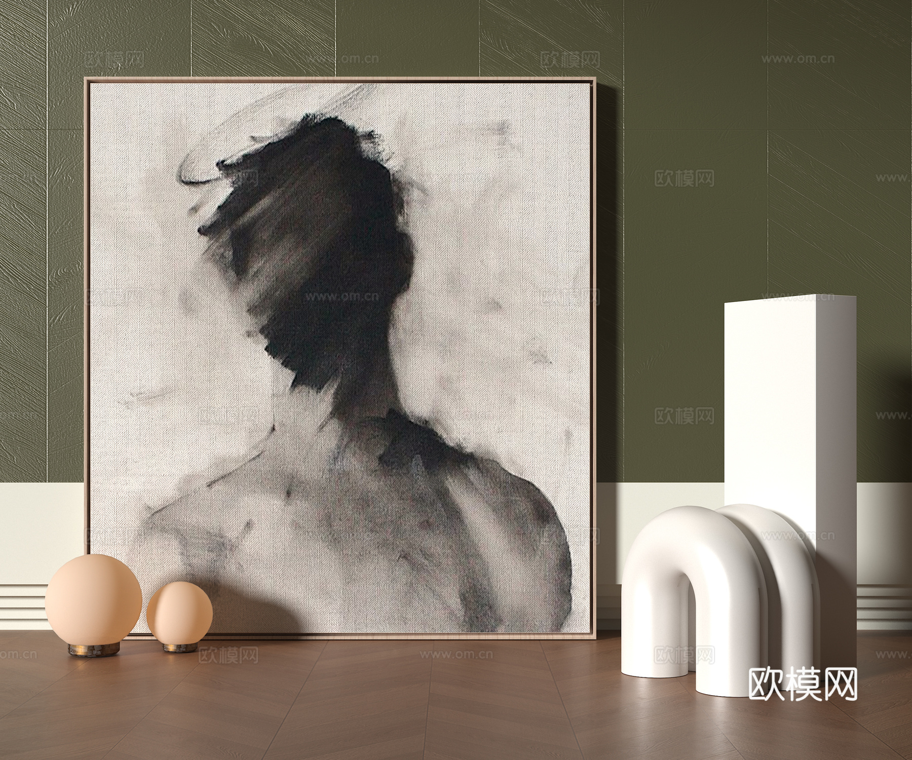 现代装饰画su模型