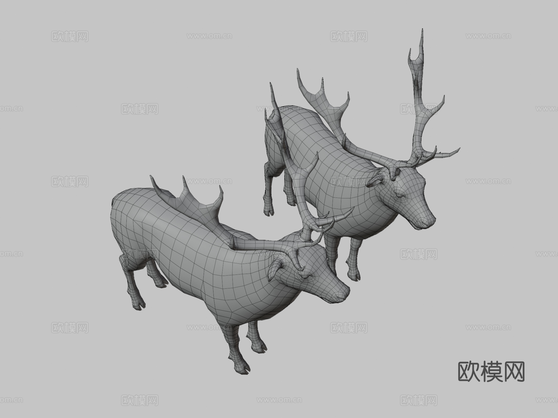 鹿纹理测试su模型