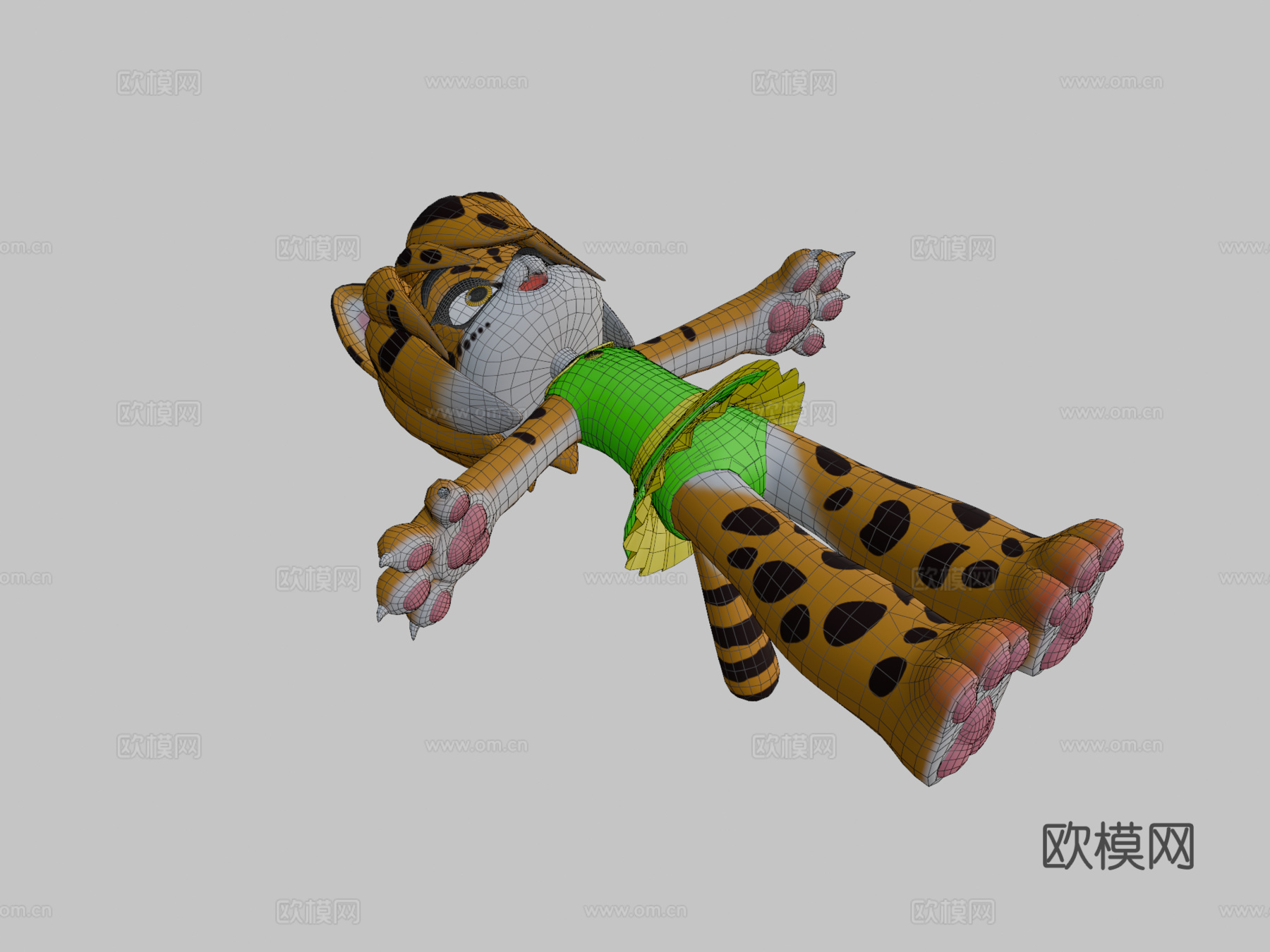 空想造物女仆猫老虎su模型