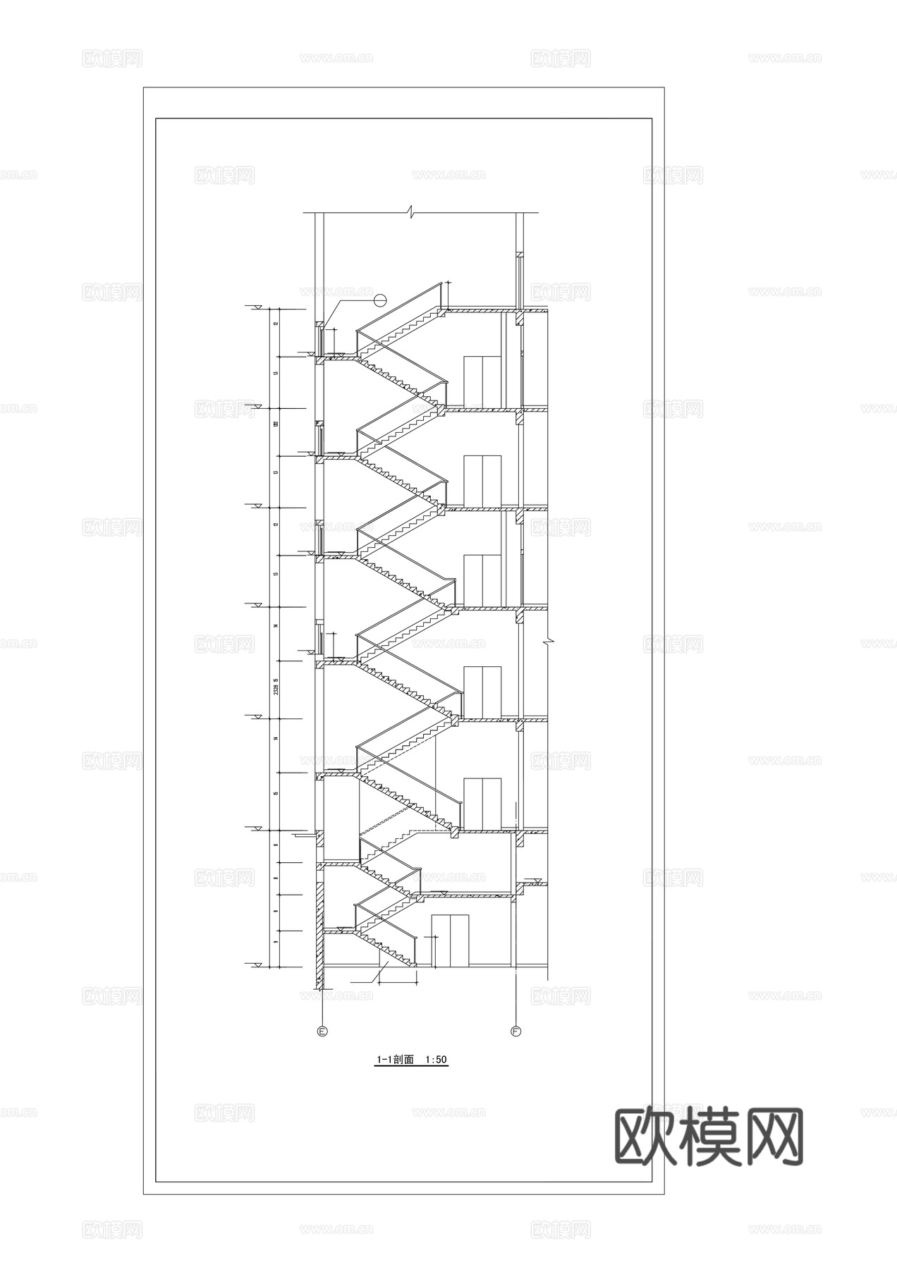 楼梯剖面cad施工图cad施工图