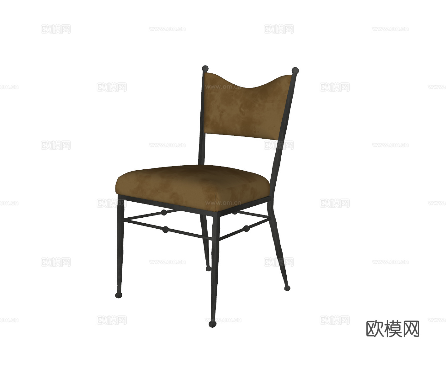 美式中古单椅su模型