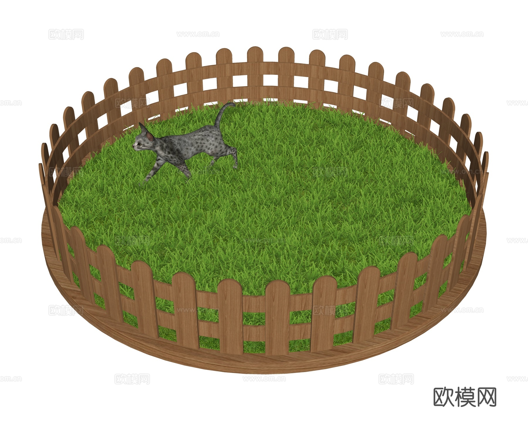 现代草坪su模型