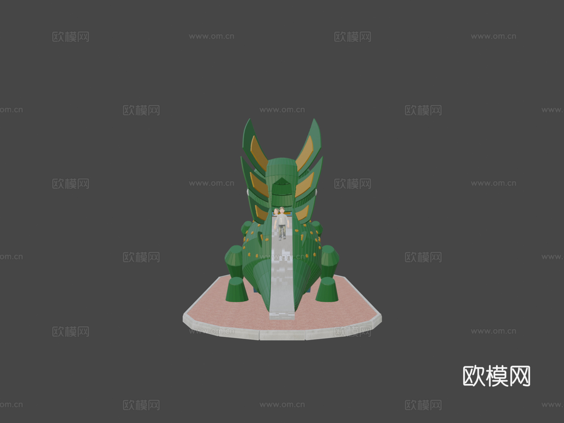 游乐场哥斯拉su模型