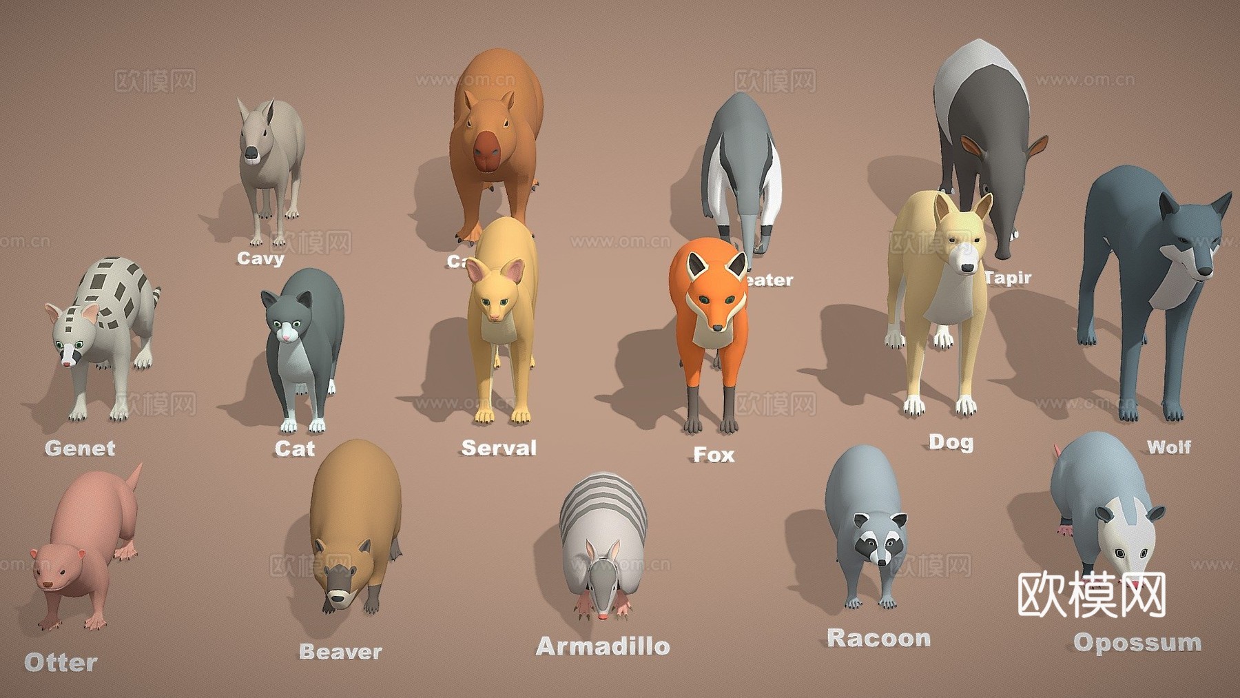 动物包中型野兽su模型