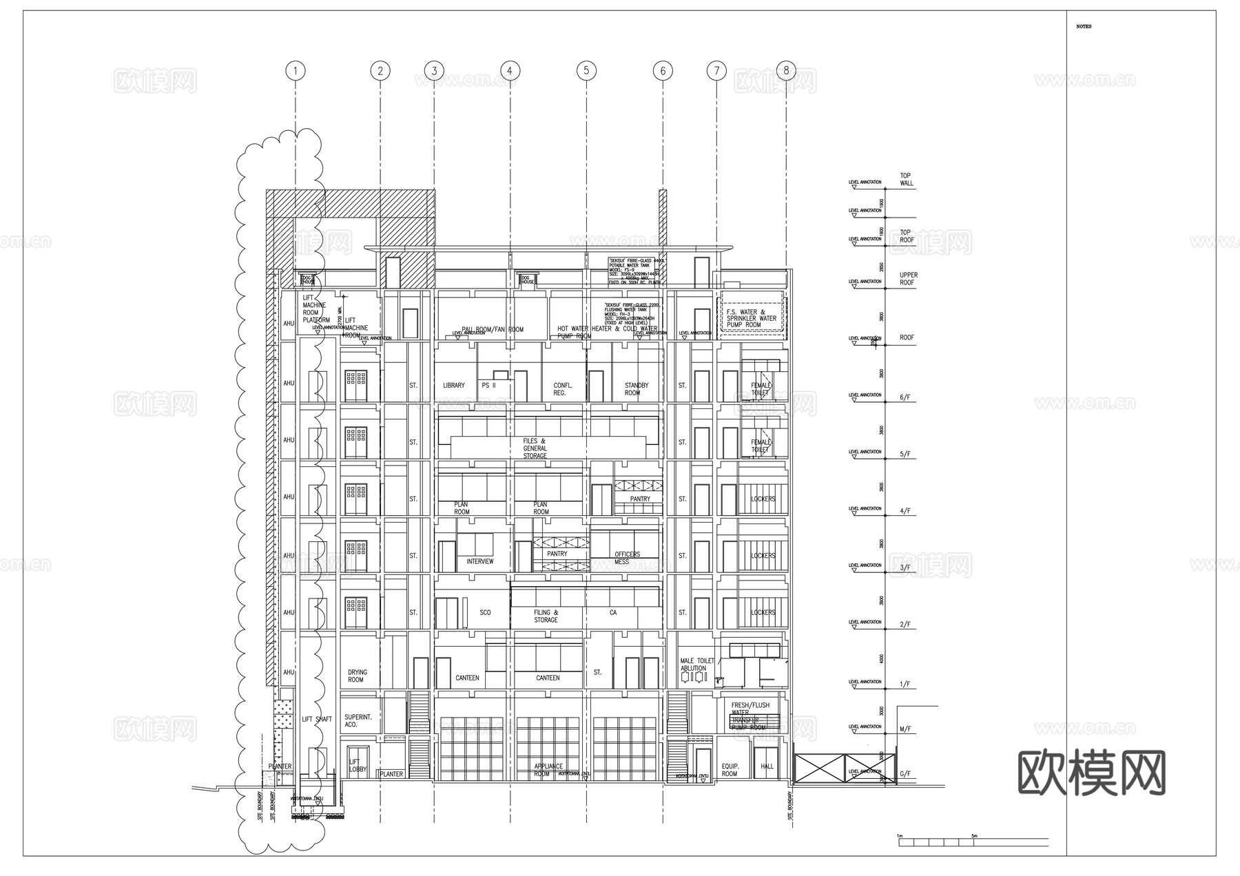 建筑立面cad施工图