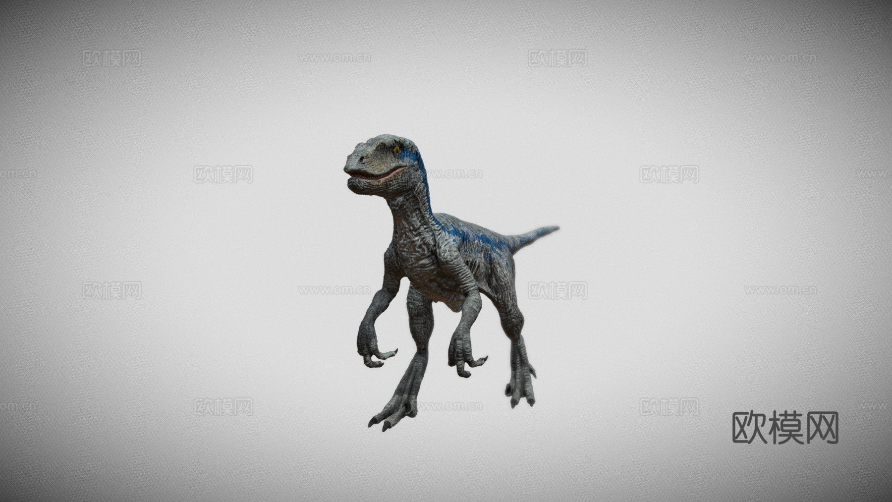 蓝色行走循环su模型下载（渲染图1）