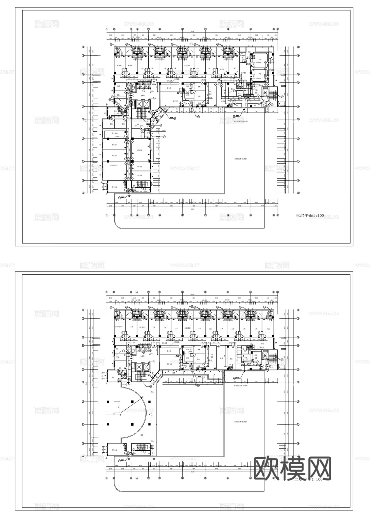 医院平面图cad施工图