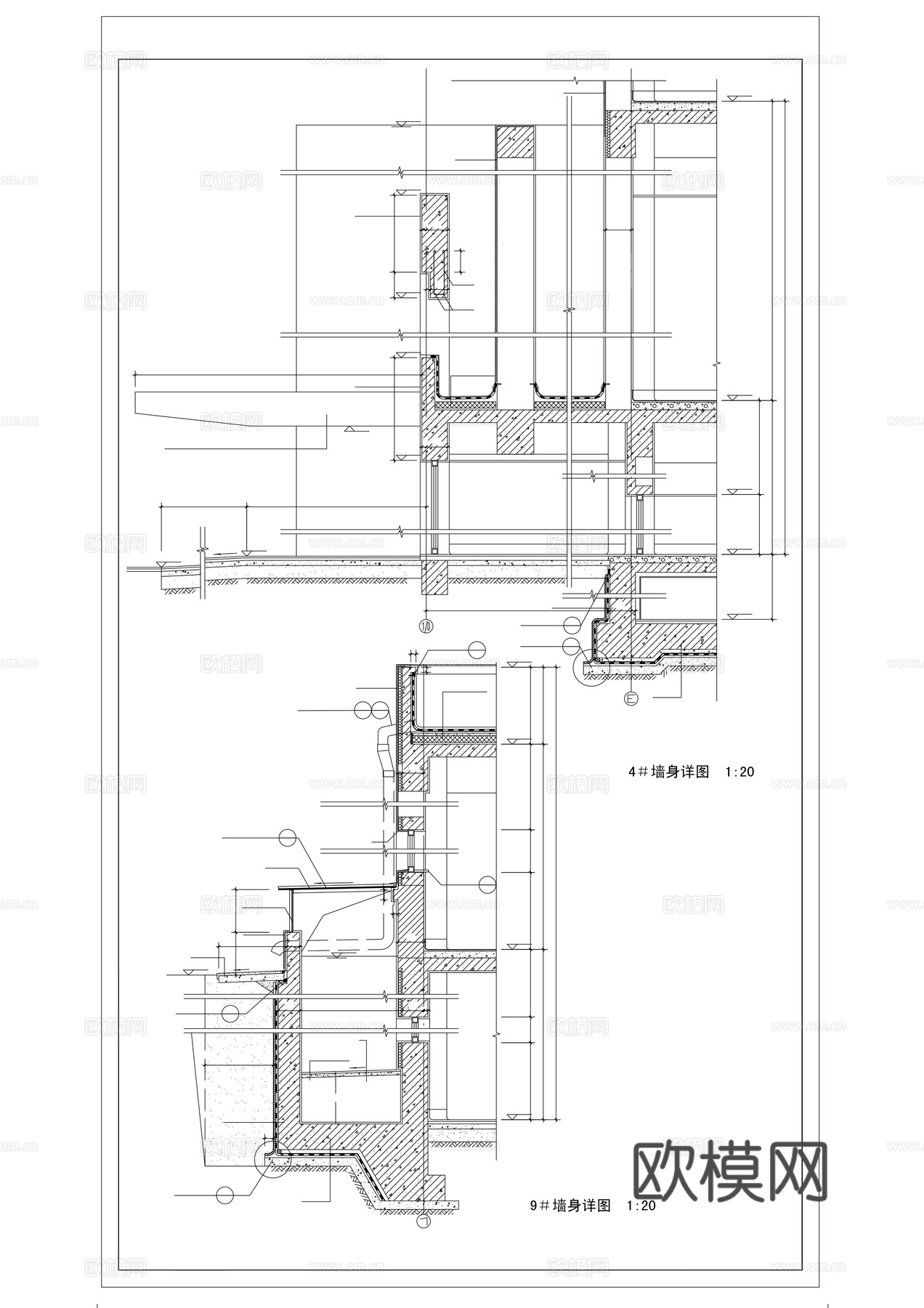 墙身详图cad施工图
