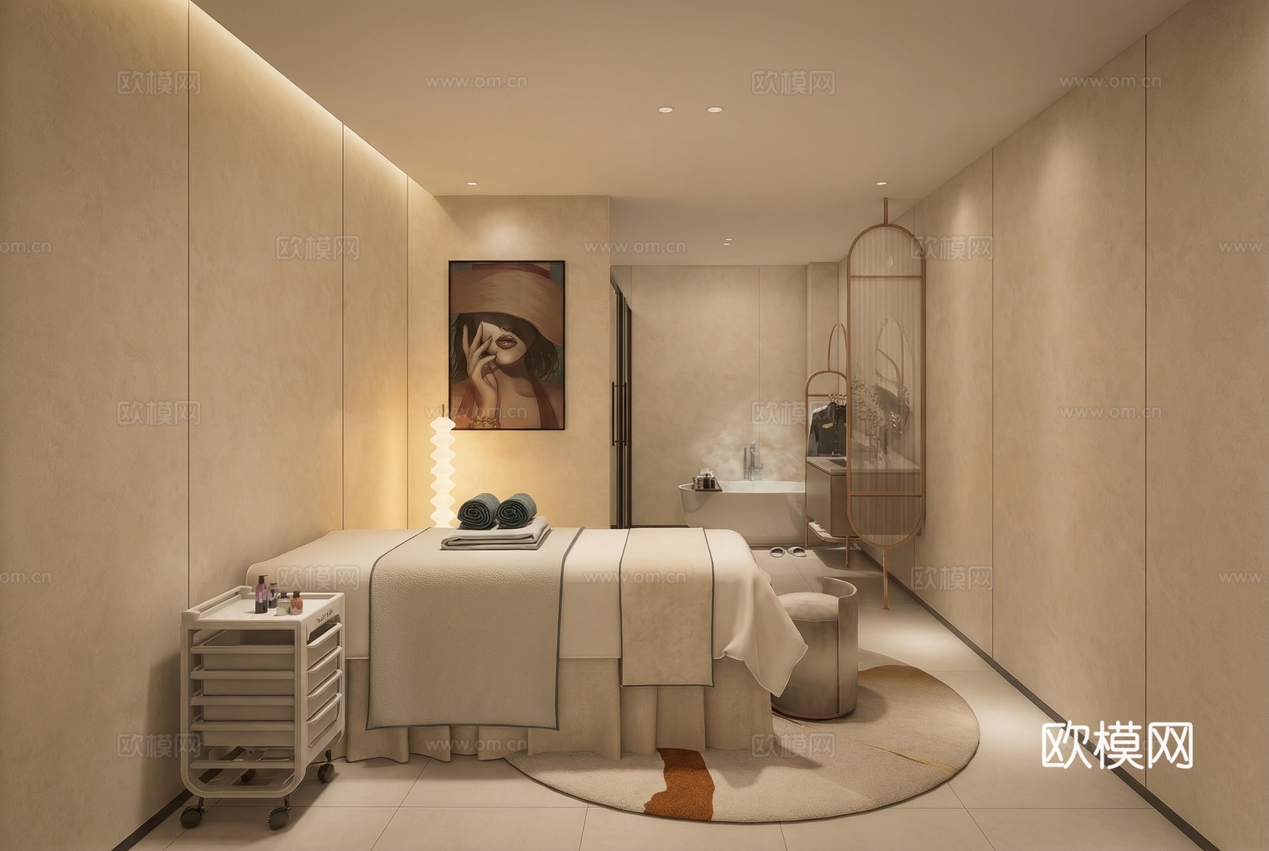 美容室  SPA  桑拿su模型