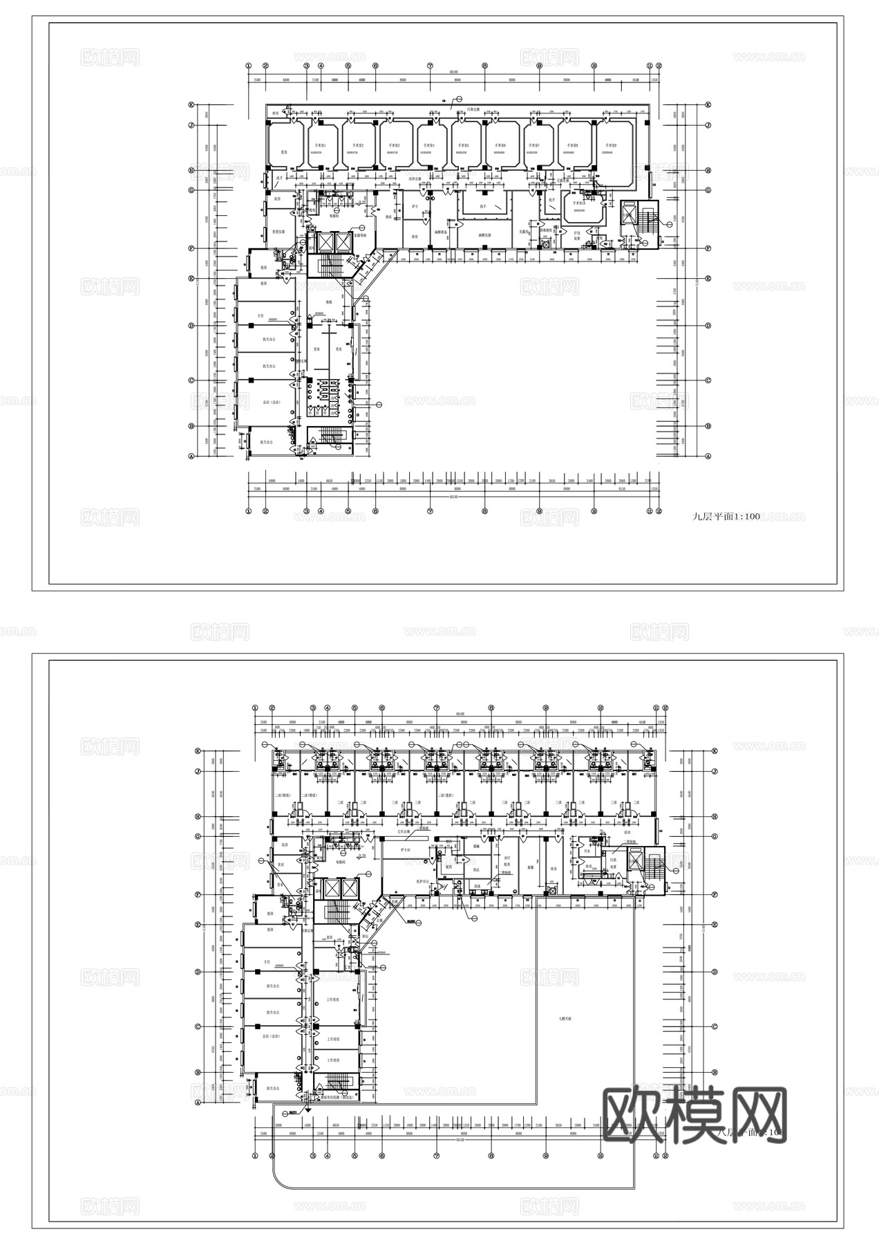 医院平面图cad施工图