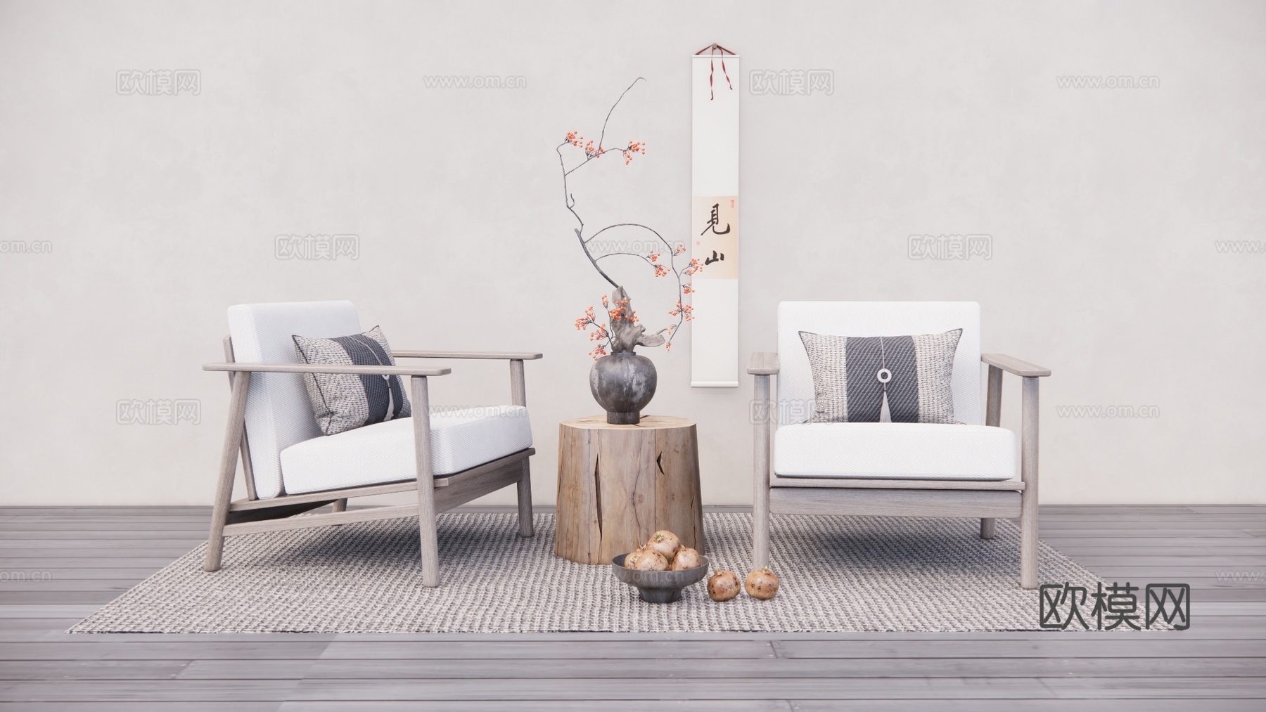 衣帽间 餐厅 阳台 客厅 客餐厅su模型