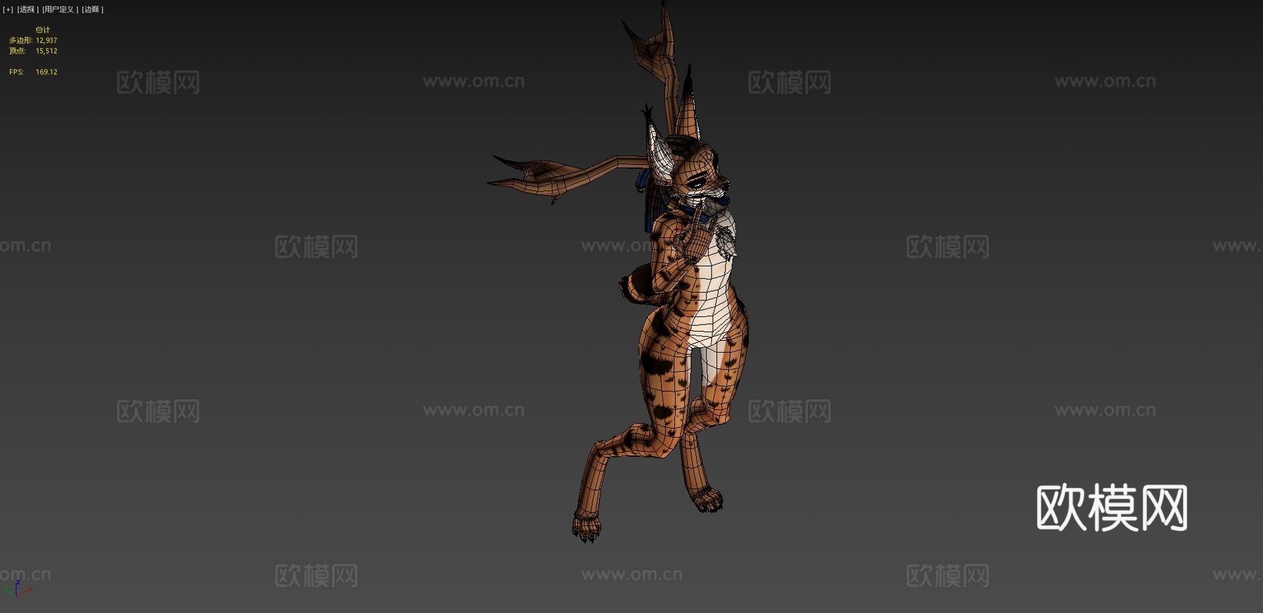 北极山猫虚拟形象su模型