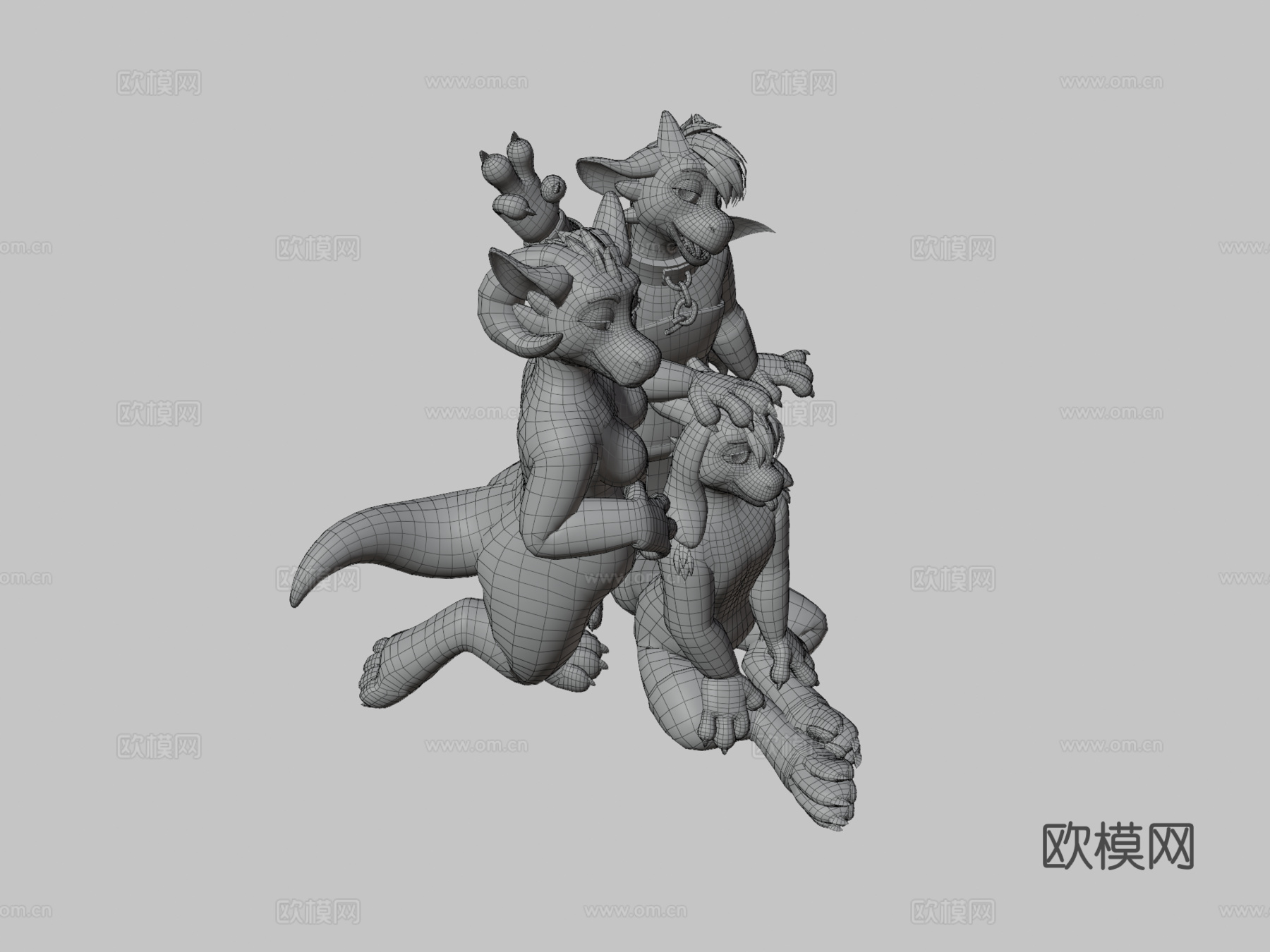 狗头人虚拟形象su模型