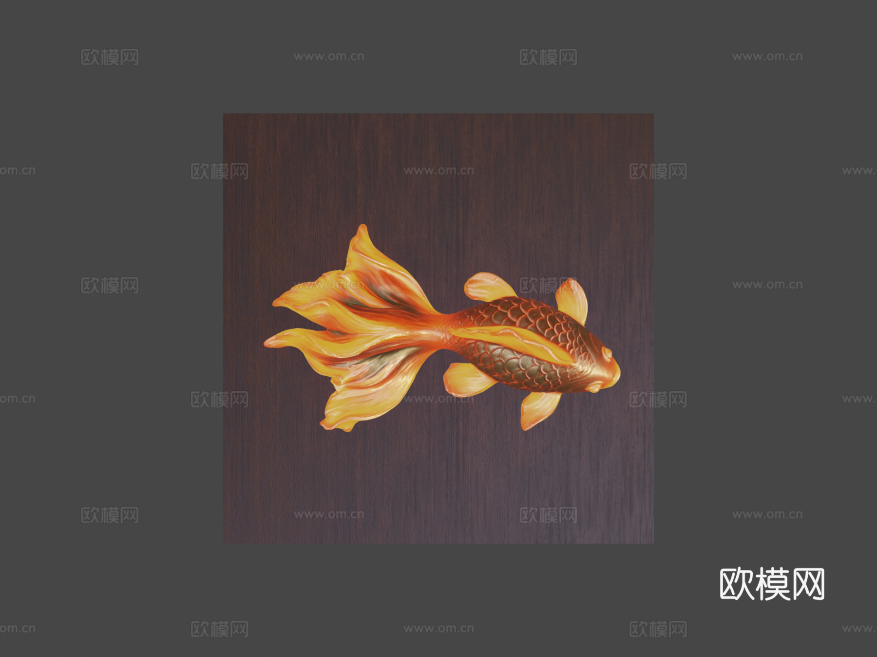 鱼4K烘焙材质测试su模型