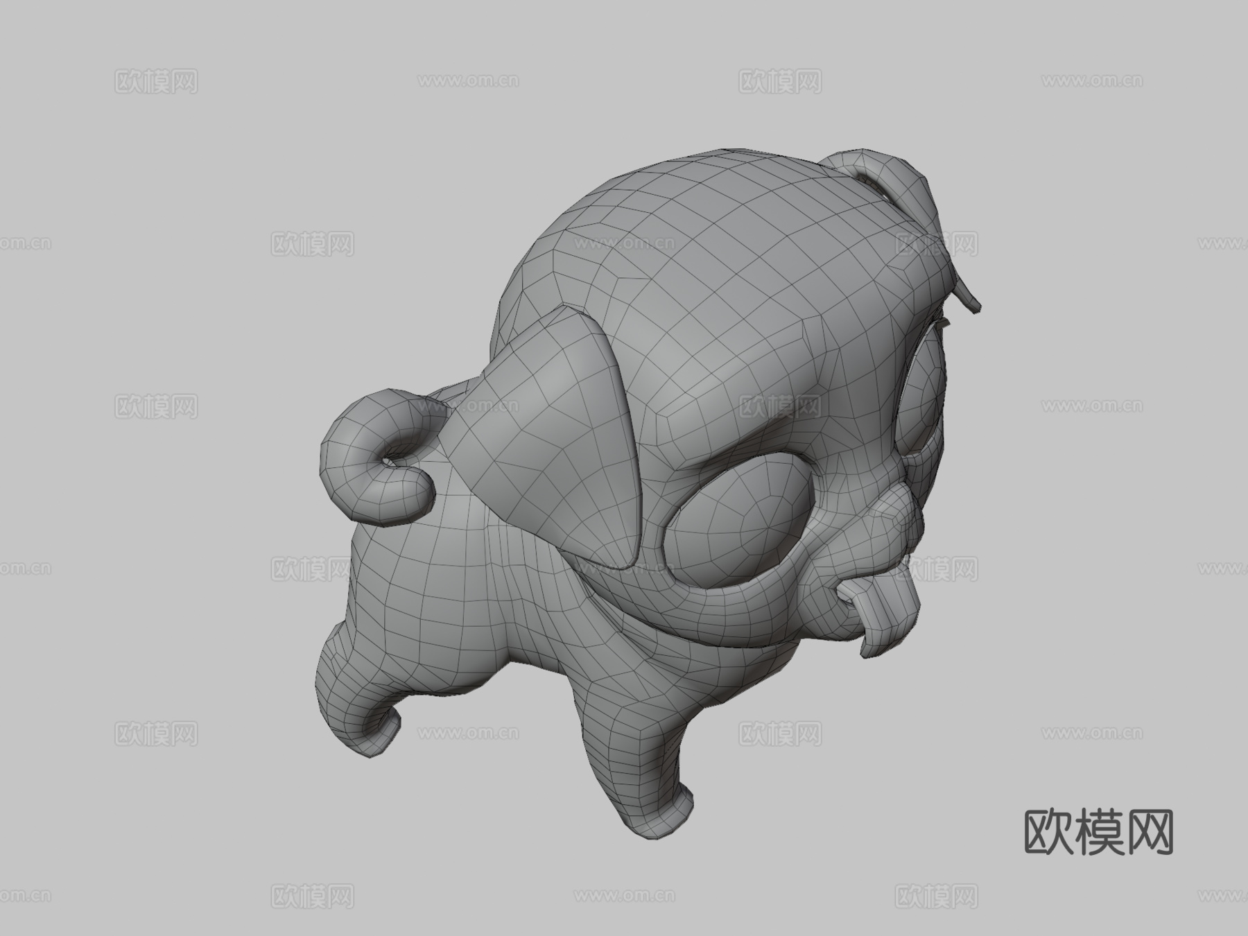 巴哥犬路易su模型