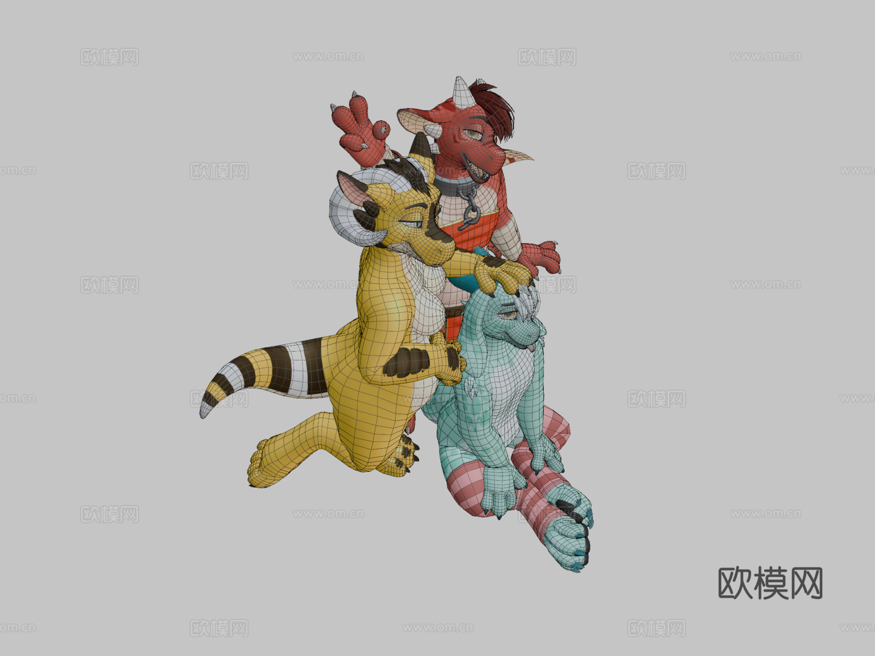 狗头人虚拟形象su模型