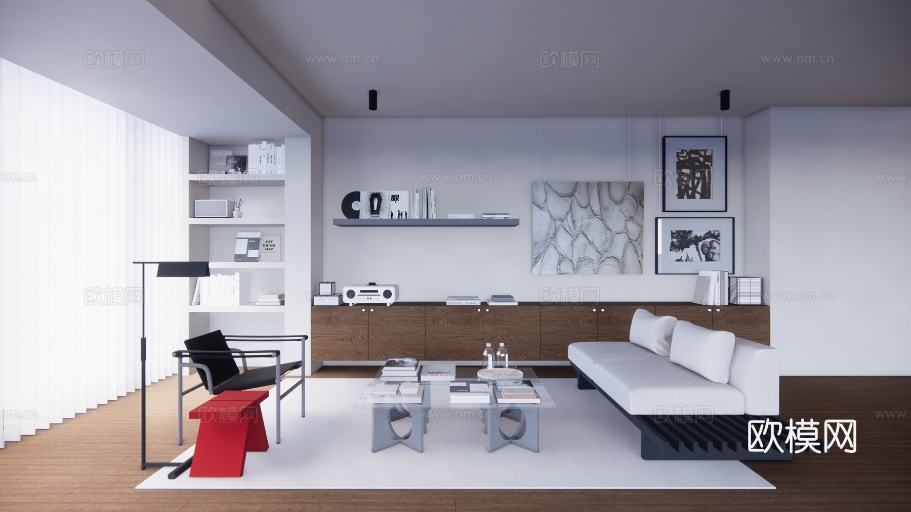 厨房 餐厅 卧室 阳台 客厅 门窗 客餐厅su模型