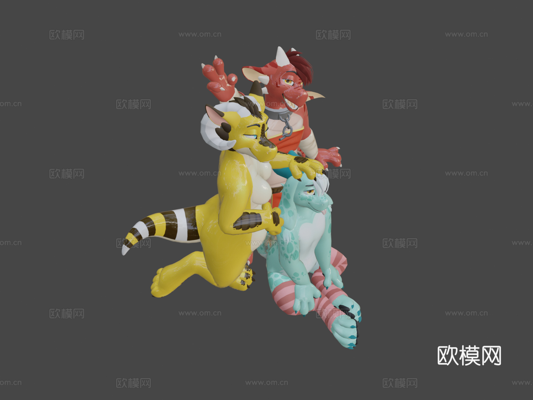 狗头人虚拟形象su模型