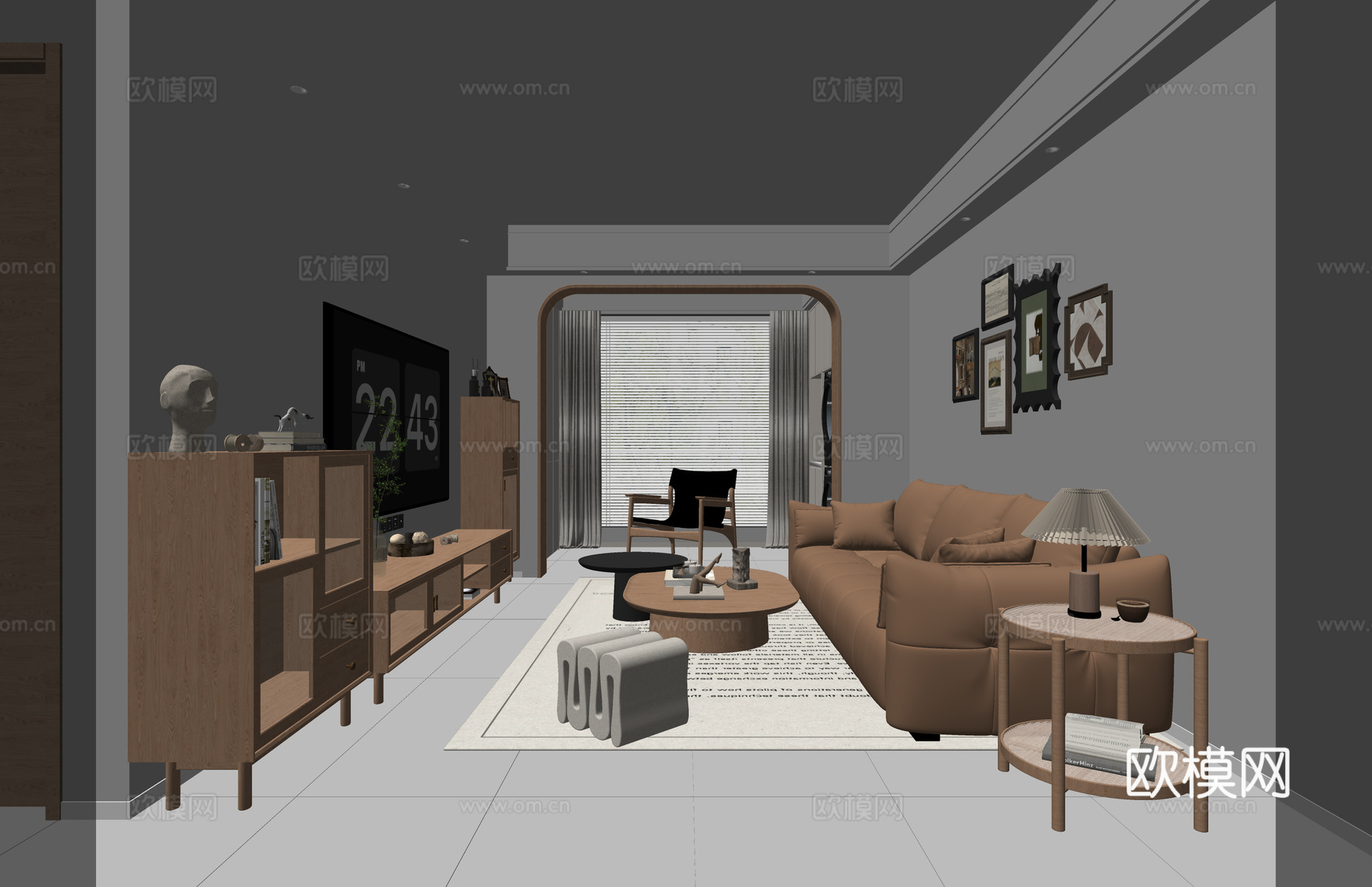 卫生间 餐厅 卧室 茶室 阳台su模型