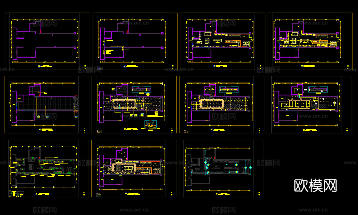 超市装修施工图cad施工图