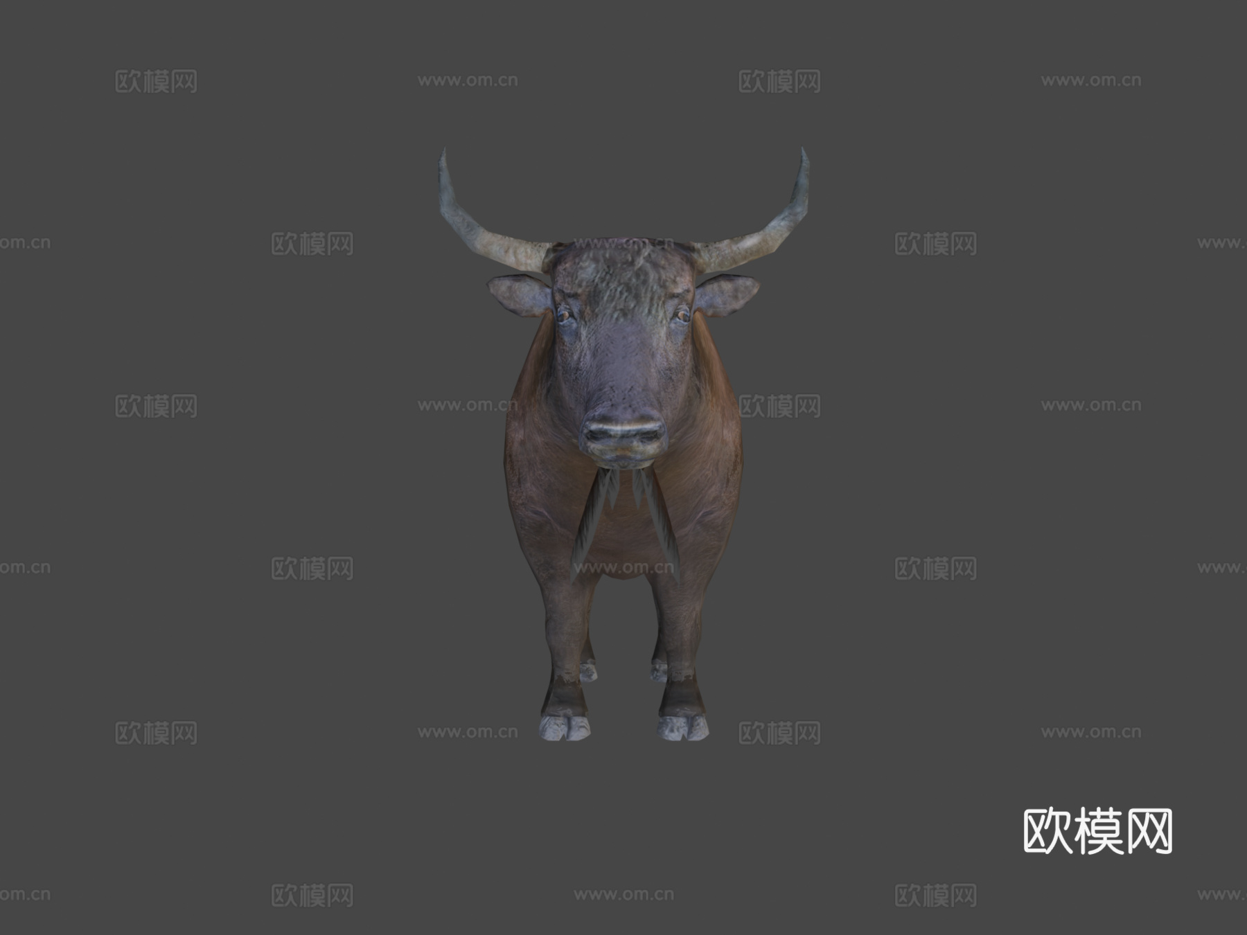 家养牦牛低多边形su模型