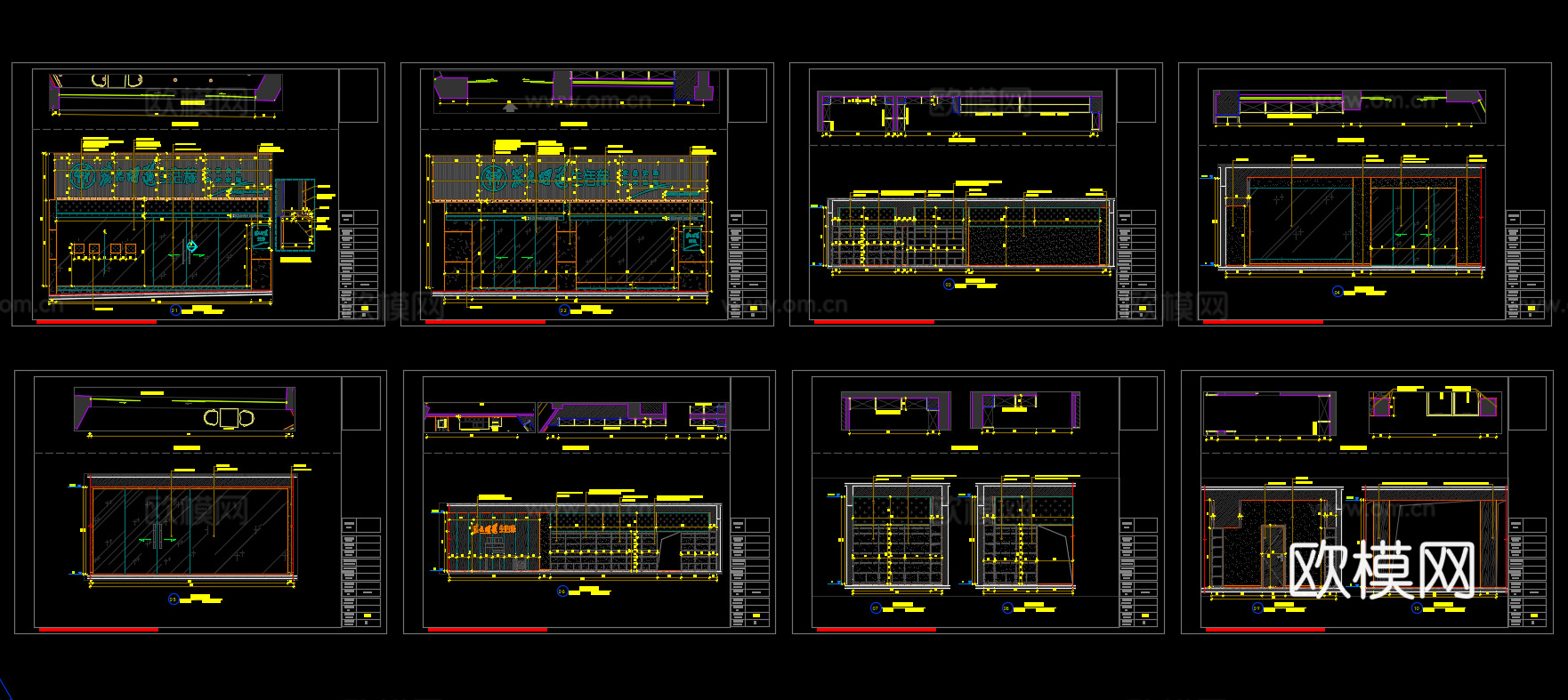 超市装修施工图cad施工图