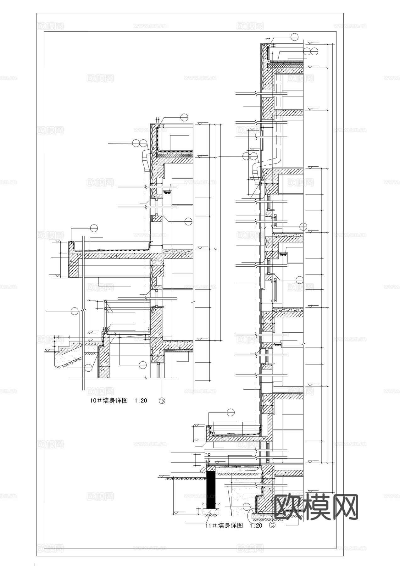墙身详图cad施工图