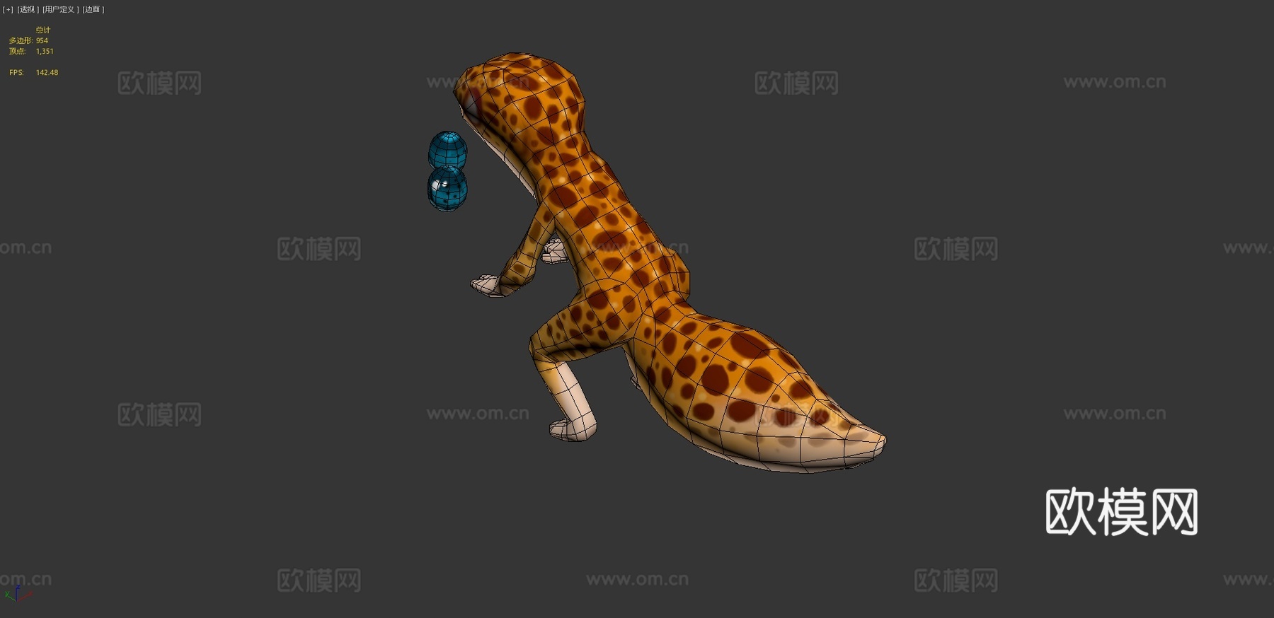 害羞豹猎手手绘su模型