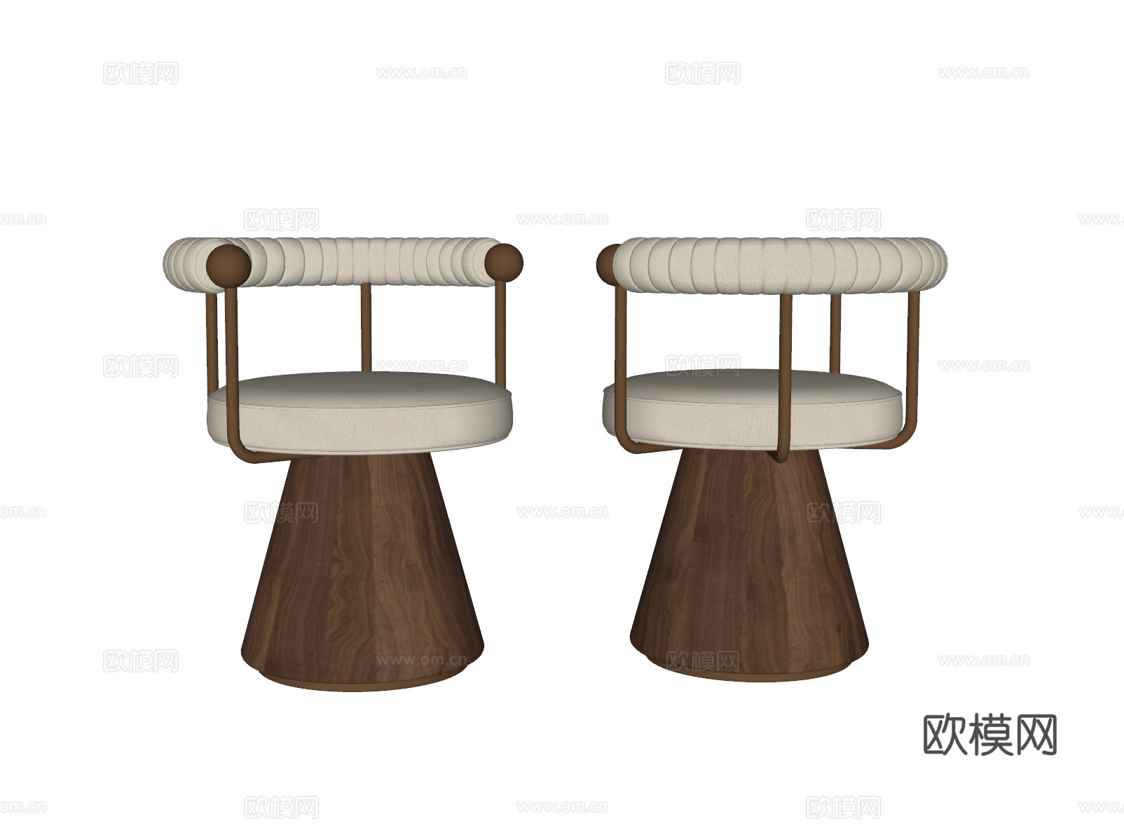 意式轻奢餐椅su模型