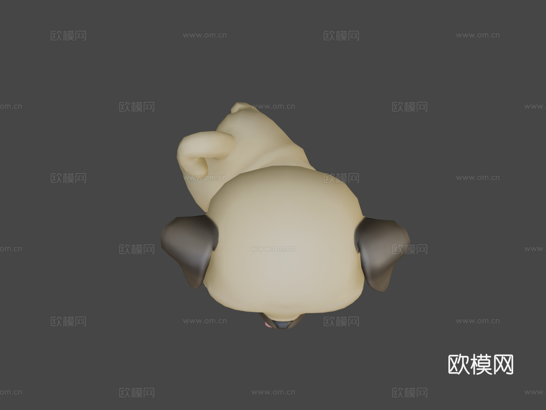 巴哥犬路易su模型