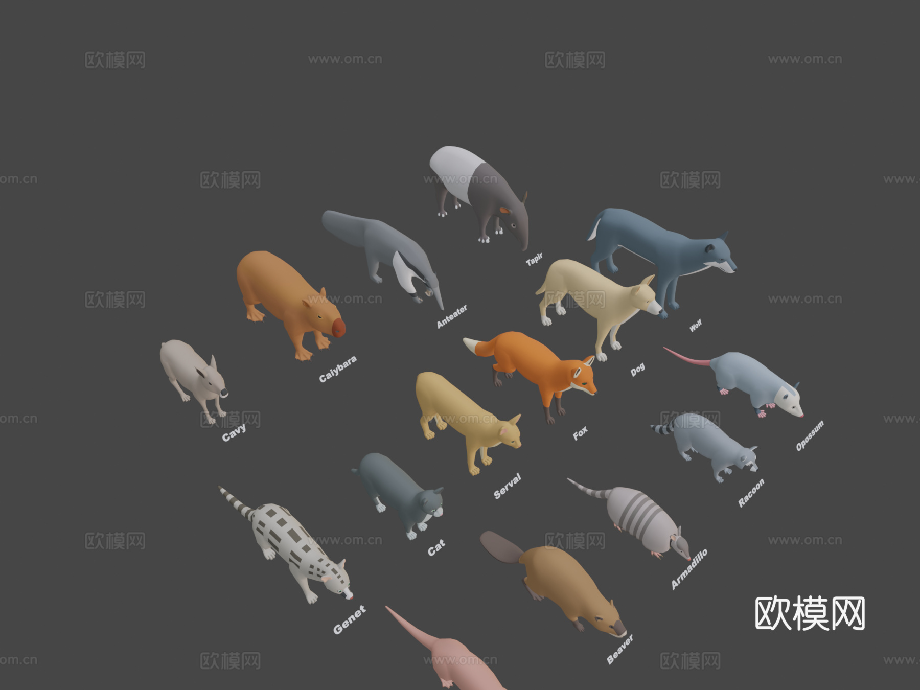 动物包中型野兽su模型