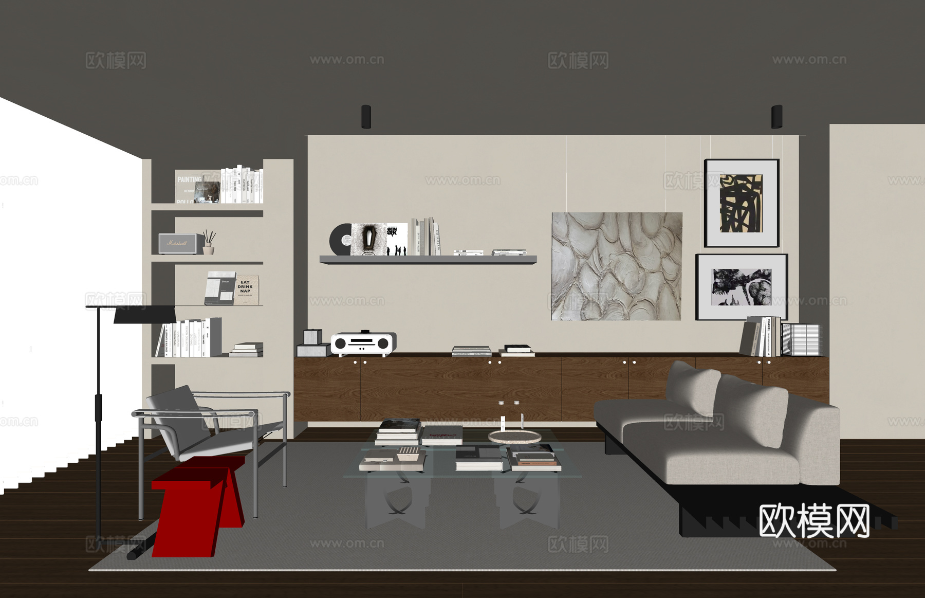 厨房 餐厅 卧室 阳台 客厅 门窗 客餐厅su模型