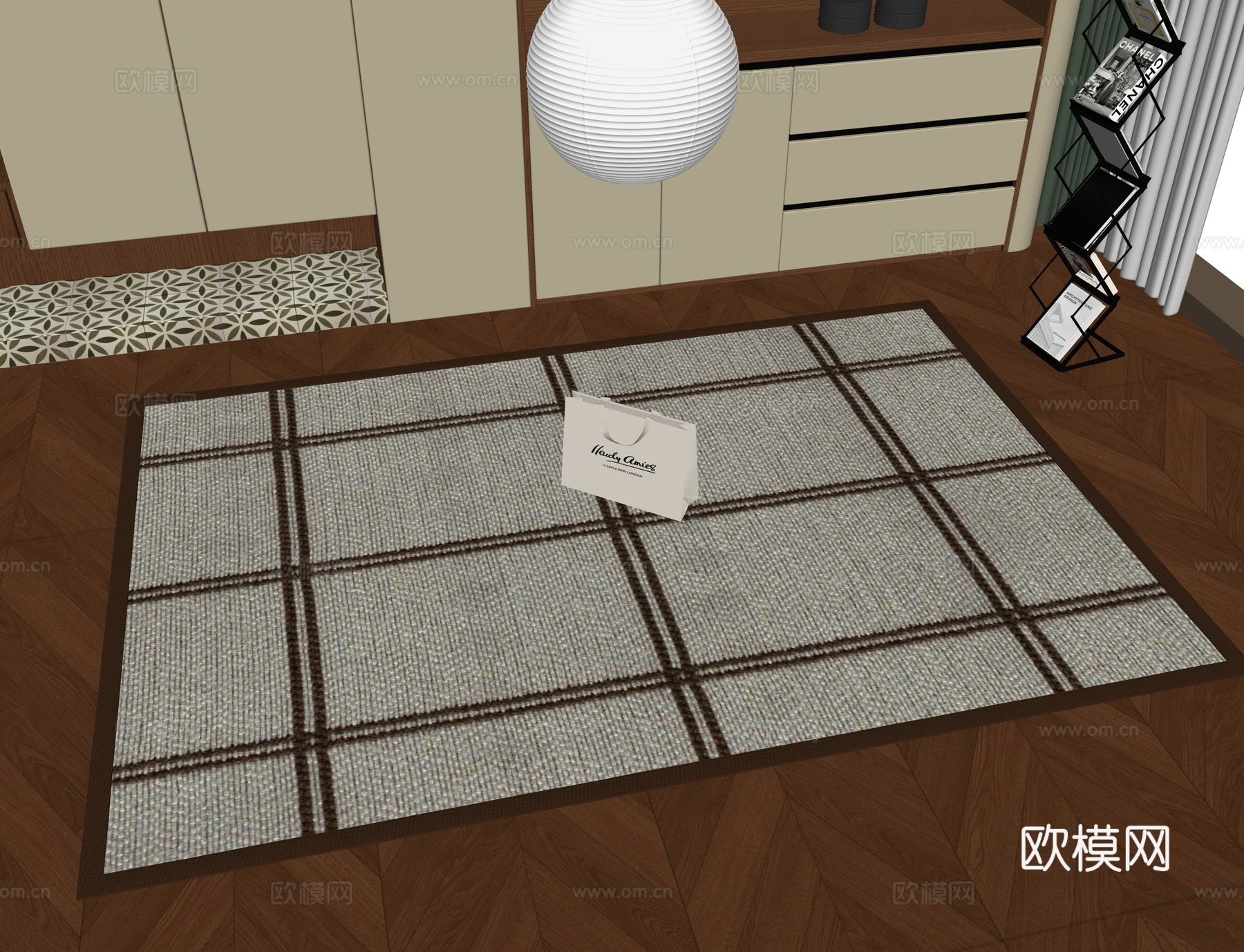 现代地毯su模型