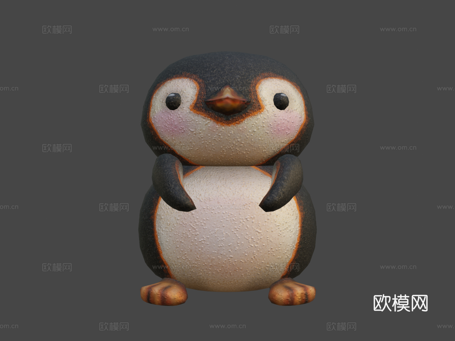 可爱胖企鹅su模型