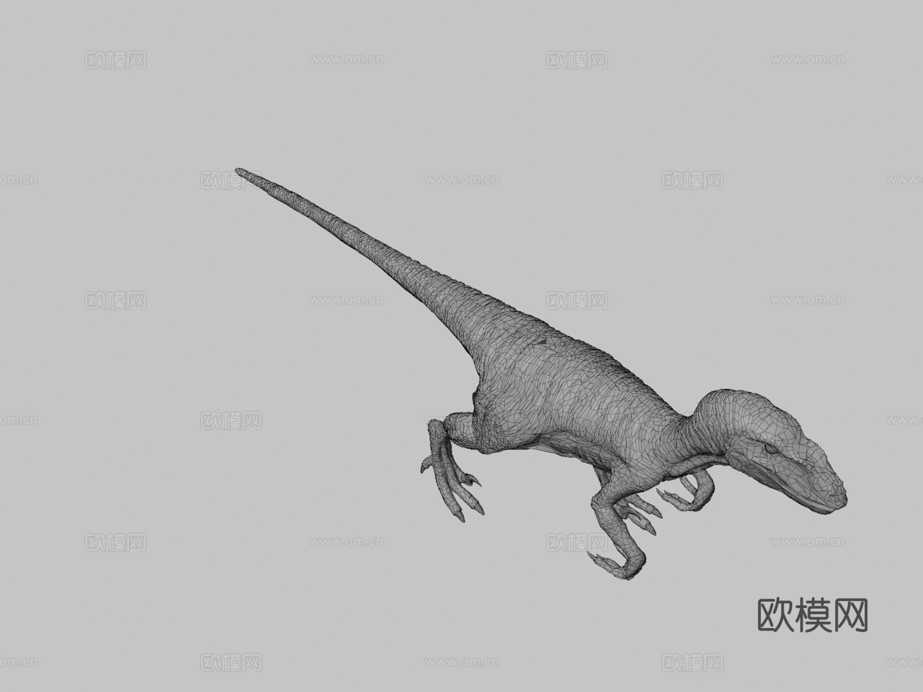 蓝色行走循环su模型下载（渲染图3）