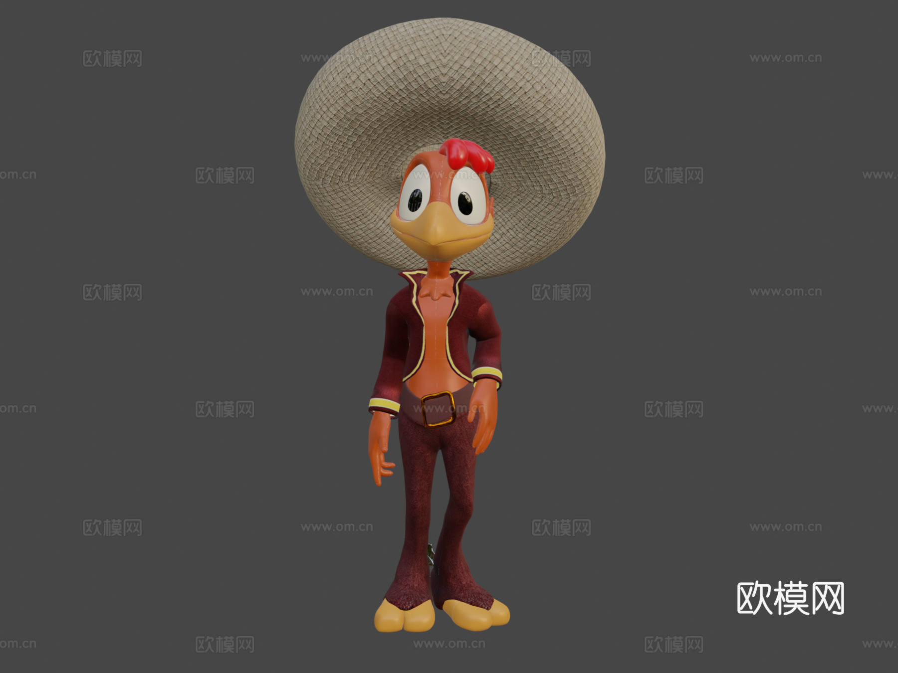 粉丝艺术潘奇托手枪迪士尼角色su模型