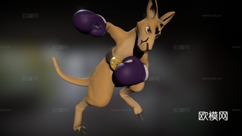 袋鼠拳击su模型