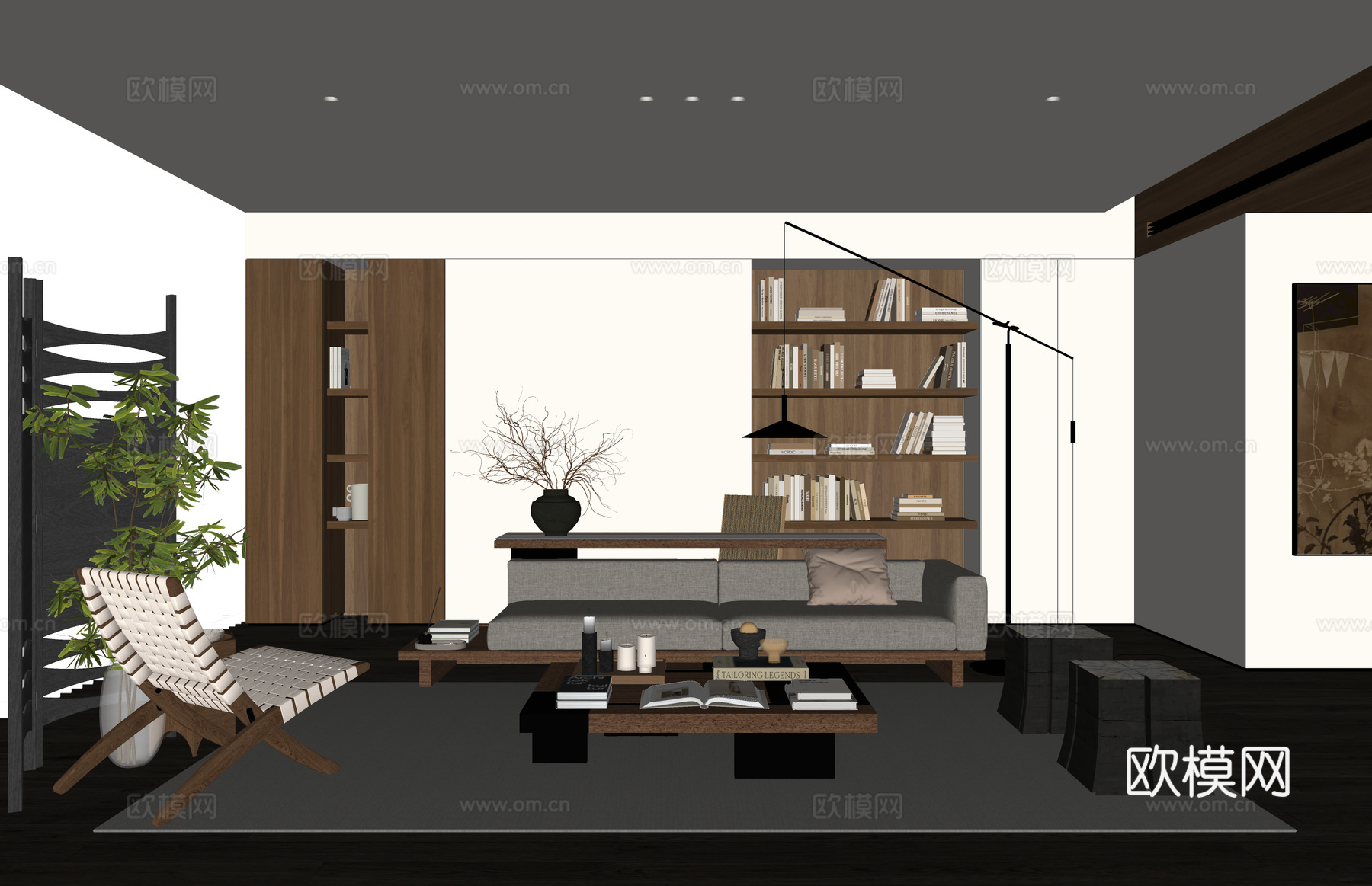 客厅 衣帽间 客餐厅su模型