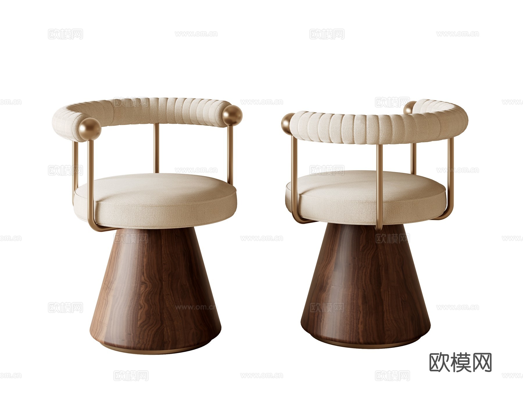 意式轻奢餐椅su模型