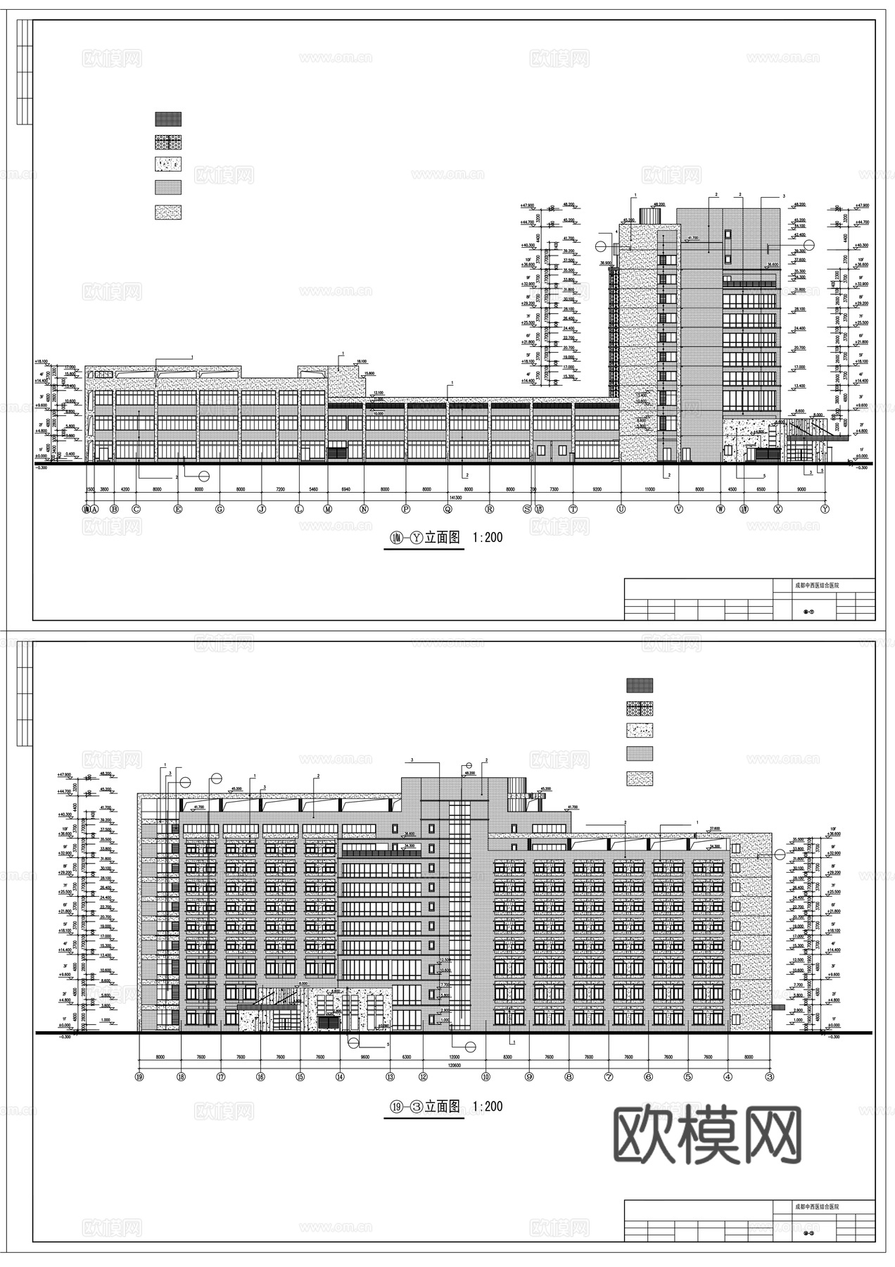 主楼立面cad施工图