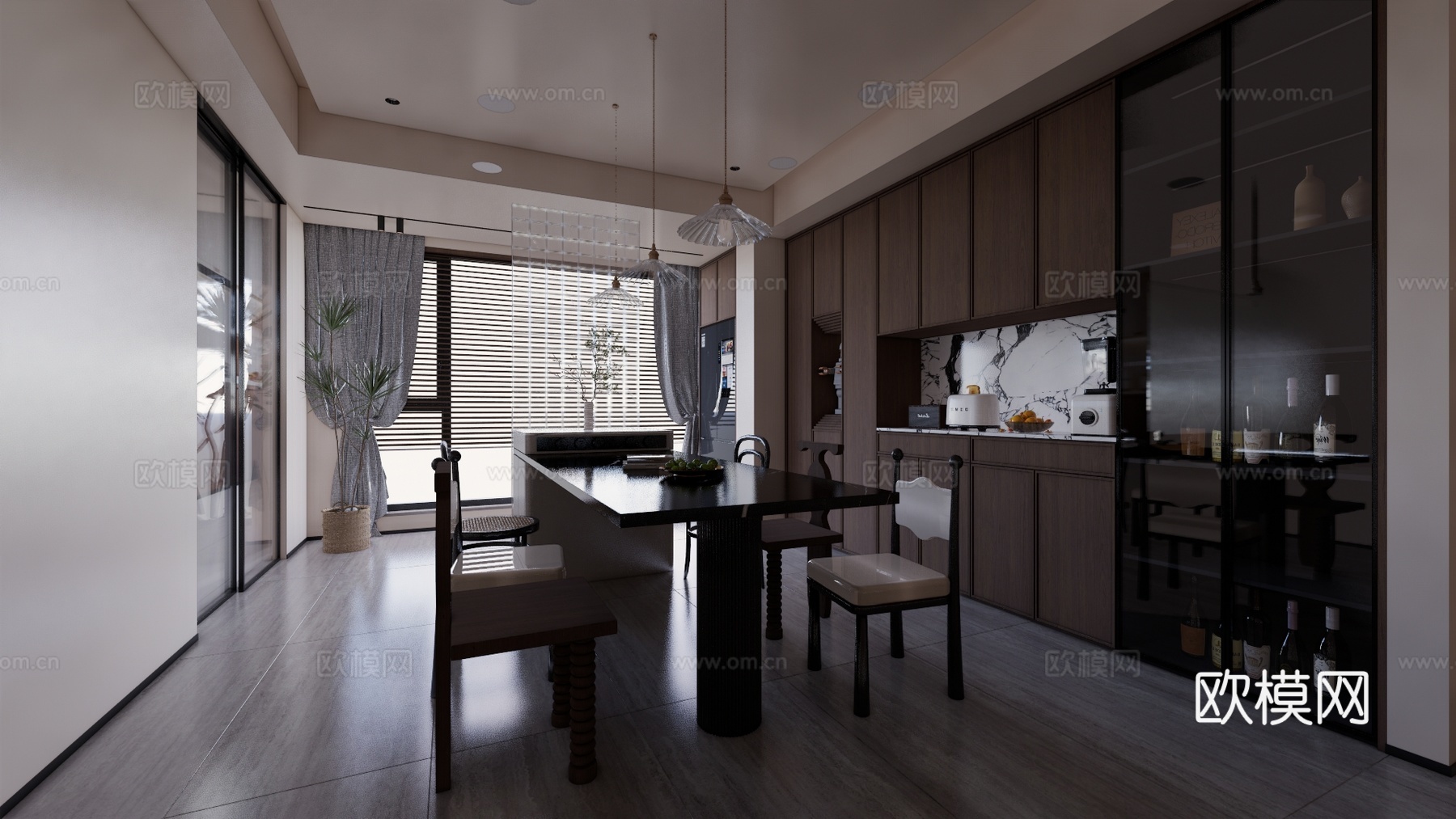 家装 客厅 茶室su模型