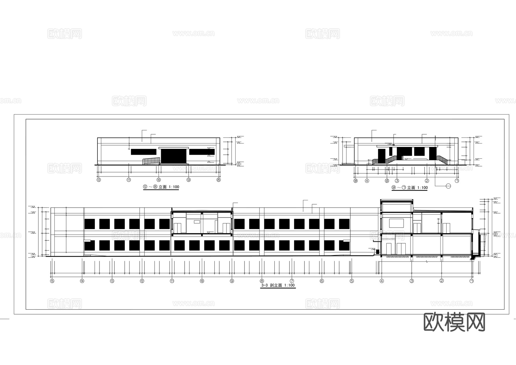 剖立面cad施工图