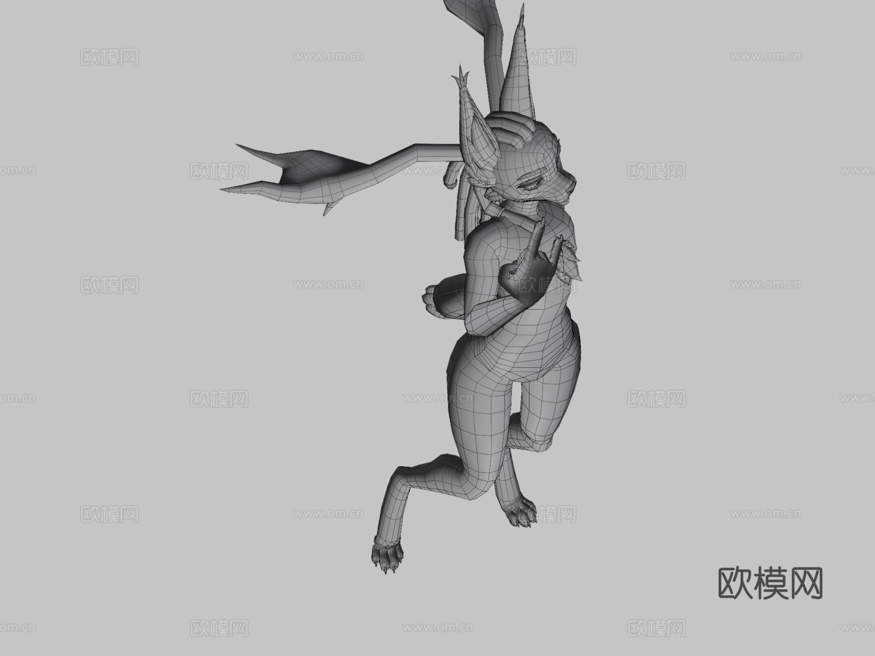 北极山猫虚拟形象su模型