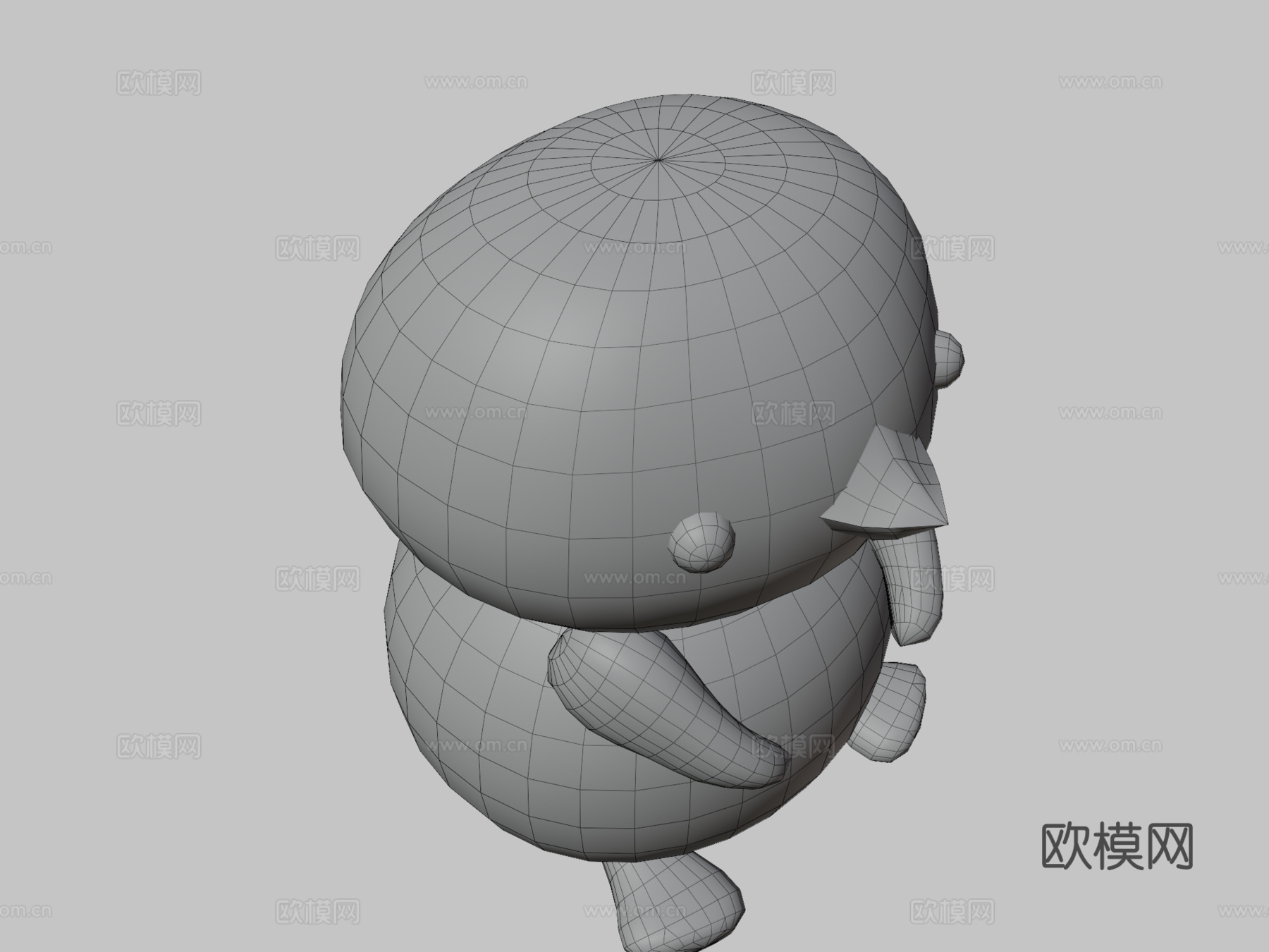 可爱胖企鹅su模型