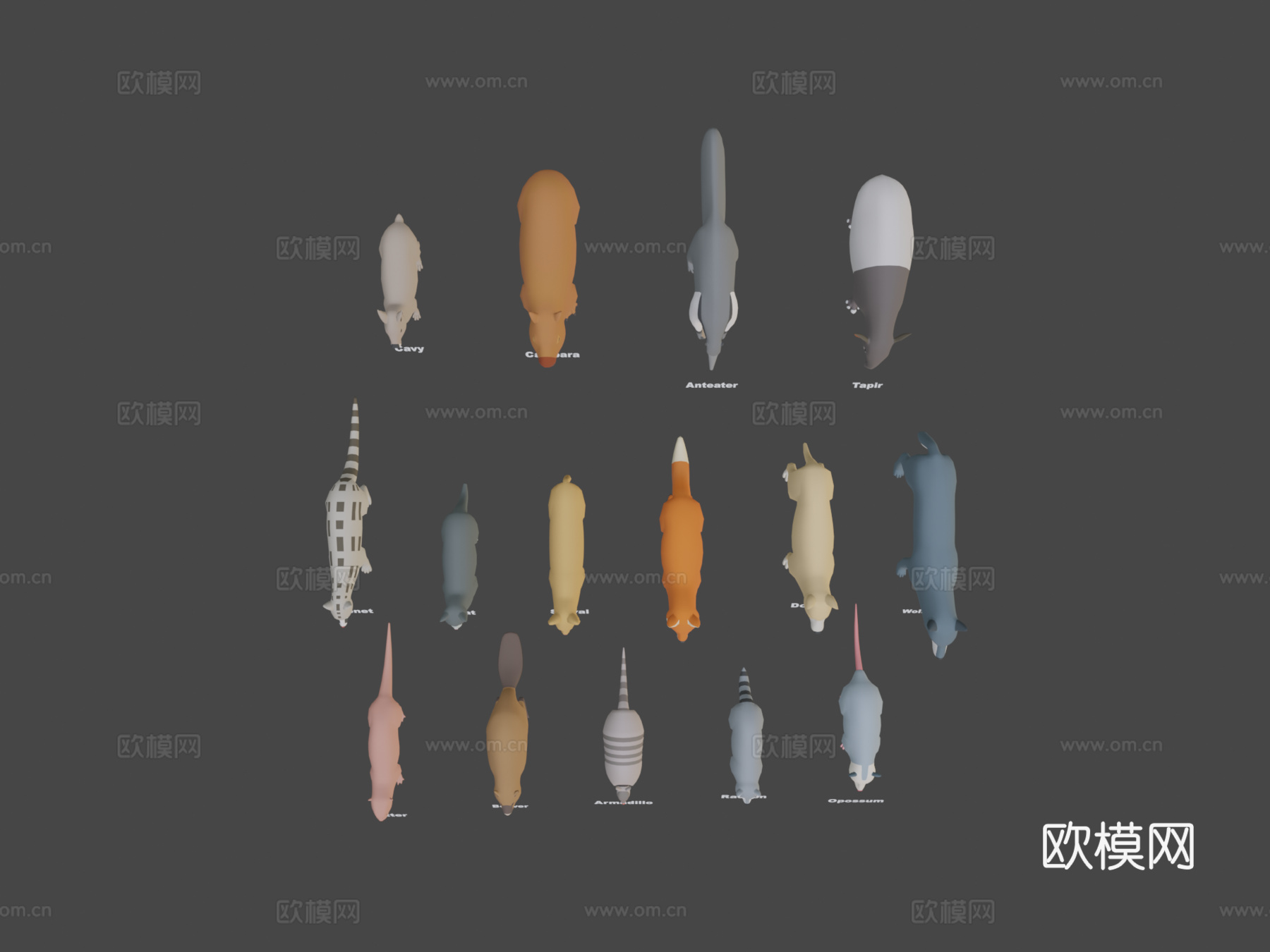 动物包中型野兽su模型