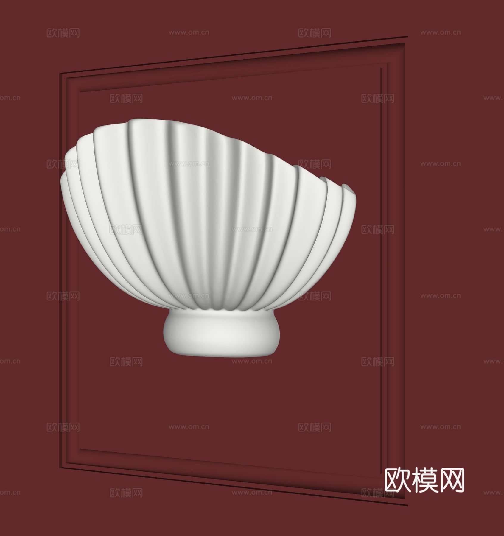 法式石膏壁灯su模型